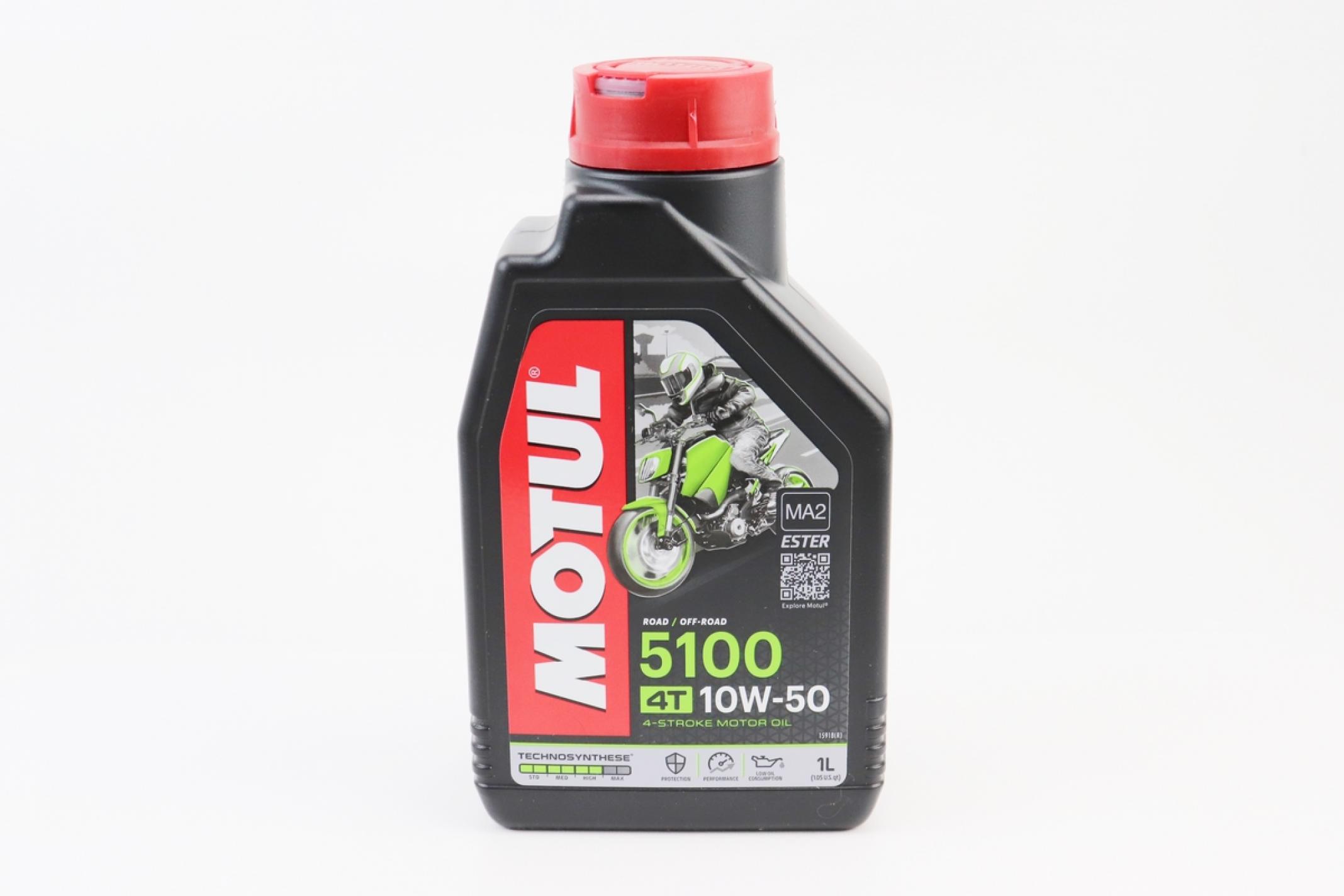 Масло 4T, 1л (полусинтетика, 10W-50, 5100, API SL/SJ/SH/SG) MOTUL (#104074) KS