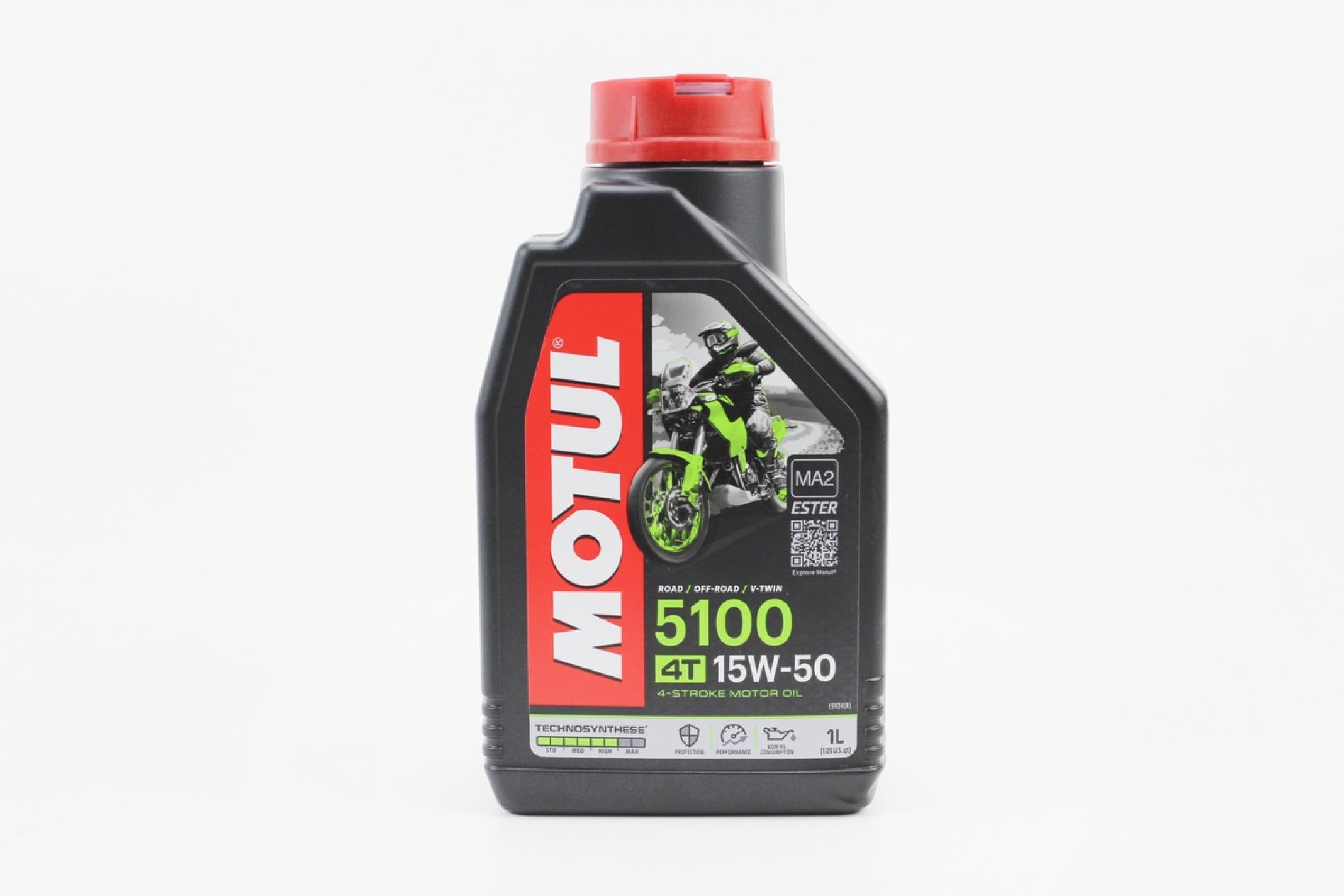 Масло 4T, 1л (полусинтетика, 15W-50, 5100, API SL/SJ/SH/SG) MOTUL (#104080) KS