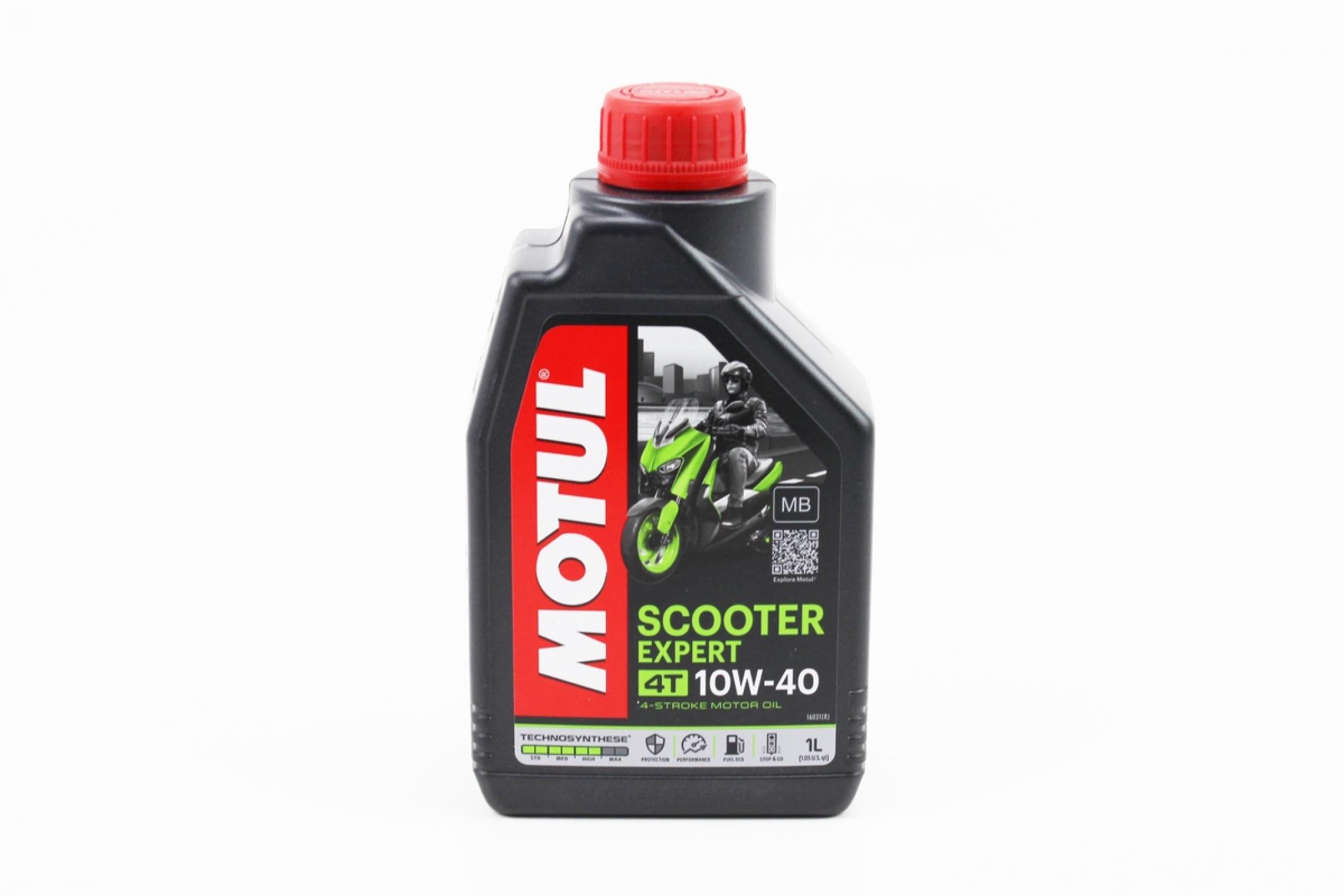 Масло 4T, 1л (полусинтетика, 10W-40, Scooter Expert MB, API SM/SL/SJ) MOTUL (#105935) KS