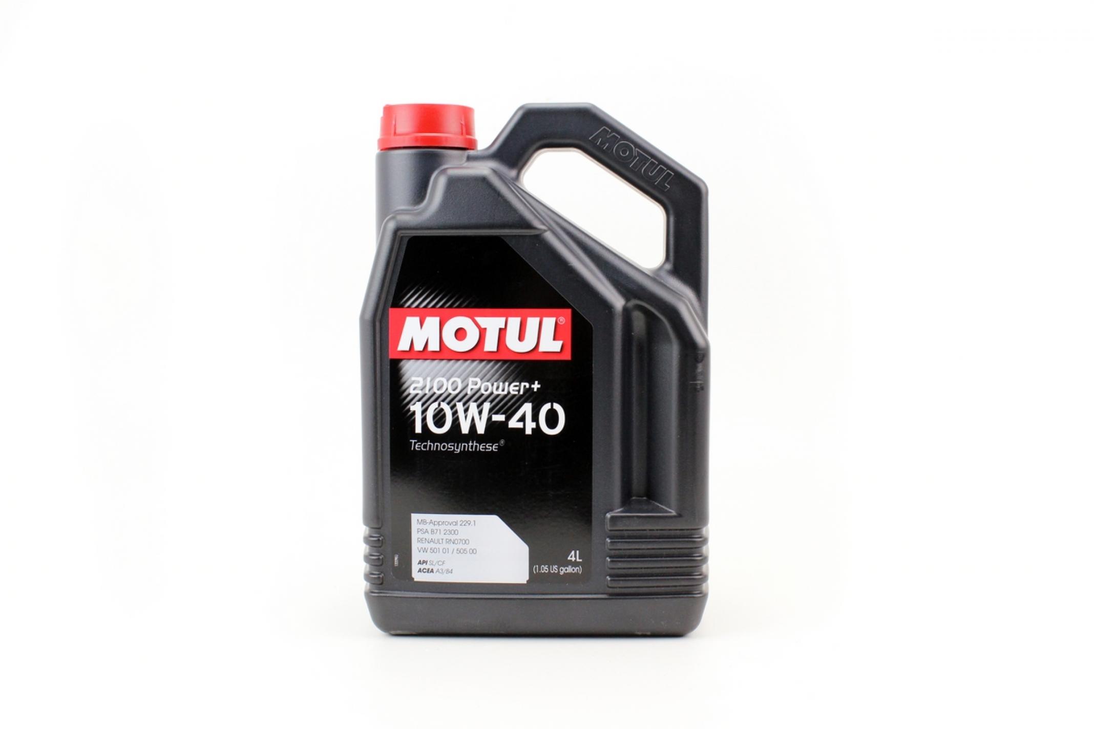Масло автомобильное, 4л (полусинтетика, 10W-40, 2100 Power+) MOTUL (#100017) KS