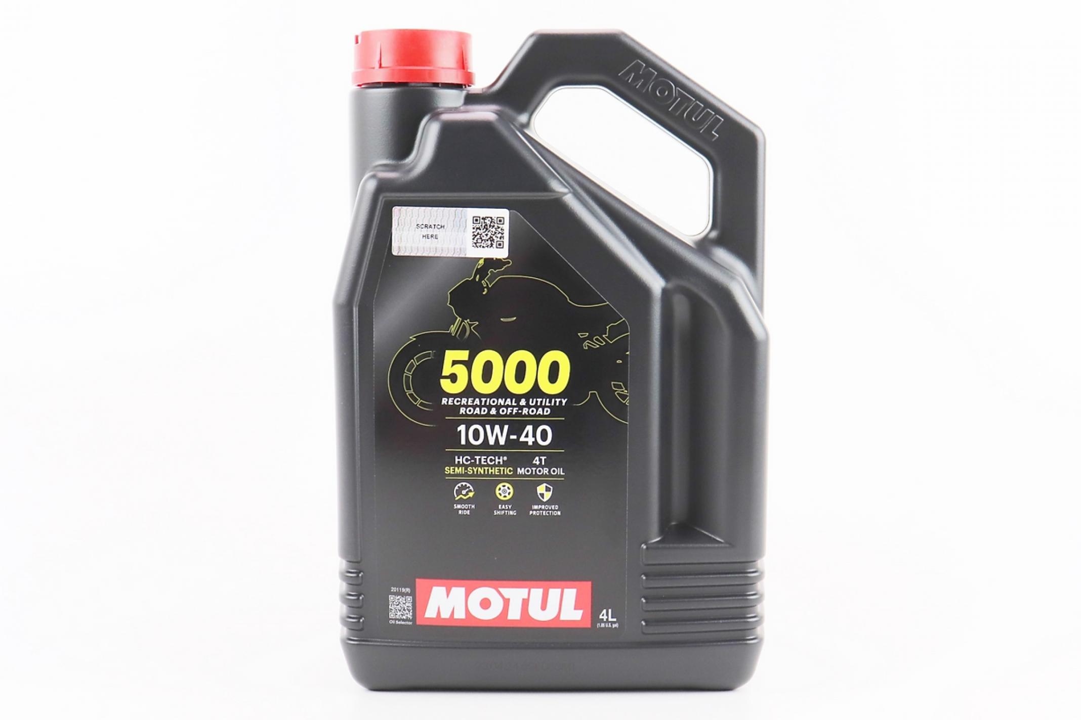 Масло 4T, 4л (полусинтетика, 10W-40, 5000, API SJ/SH/SG) MOTUL (#104056) KS