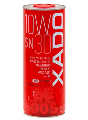 Масло 4T, 1л (10W-30, SN) Red Boost ХАДО