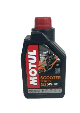 Масло 4T, 1л (синтетика, 5W-40, Scooter Power, API SN/SM/SL/SJ) MOTUL (#105958) VV