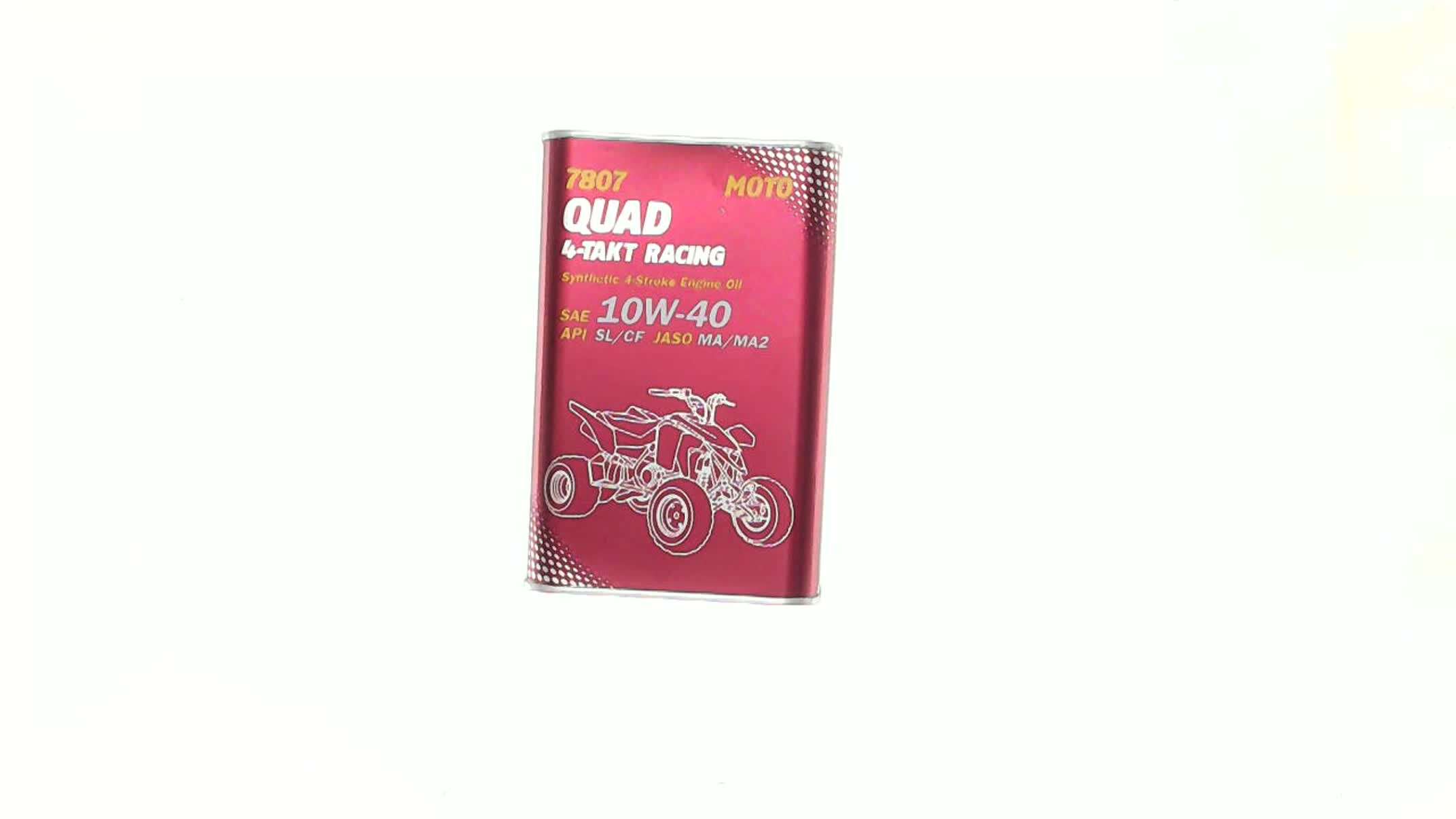 Масло 4T, 1л ж/б (SAE 10W-40, синтетика, 7807 Quad 4-Takt Racing API SL/CF) MANNOL