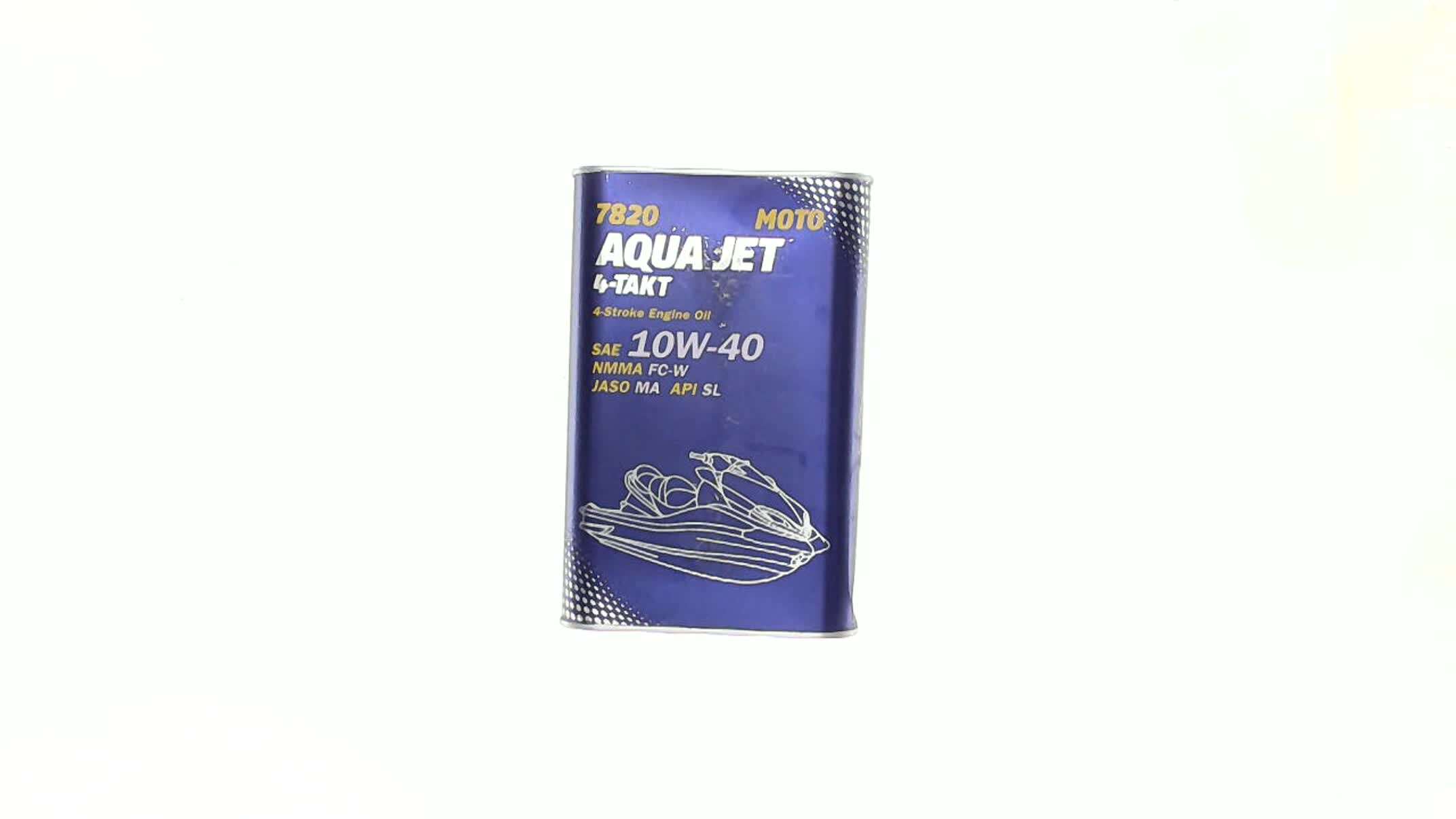 Масло 4T, 1л ж/б (SAE 10W-40, 7820 Aqua Jet 4-Takt API SL) MANNOL
