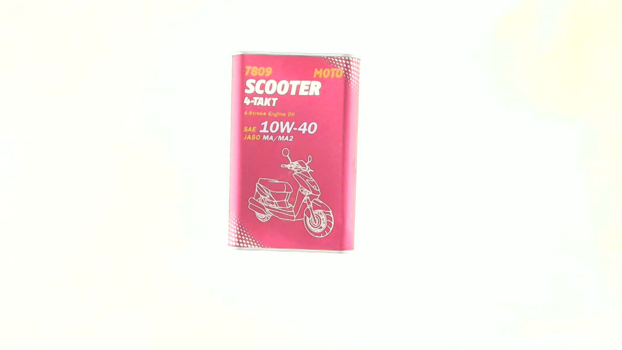 Масло 4T, 1л ж/б (SAE 10W-40, 7809 Scooter 4-Takt API SL) MANNOL