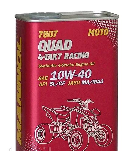 Масло 4T, 1л (SAE 10W-40, синтетика, 7807 Quad 4-Takt Racing API SL/CF) MANNOL