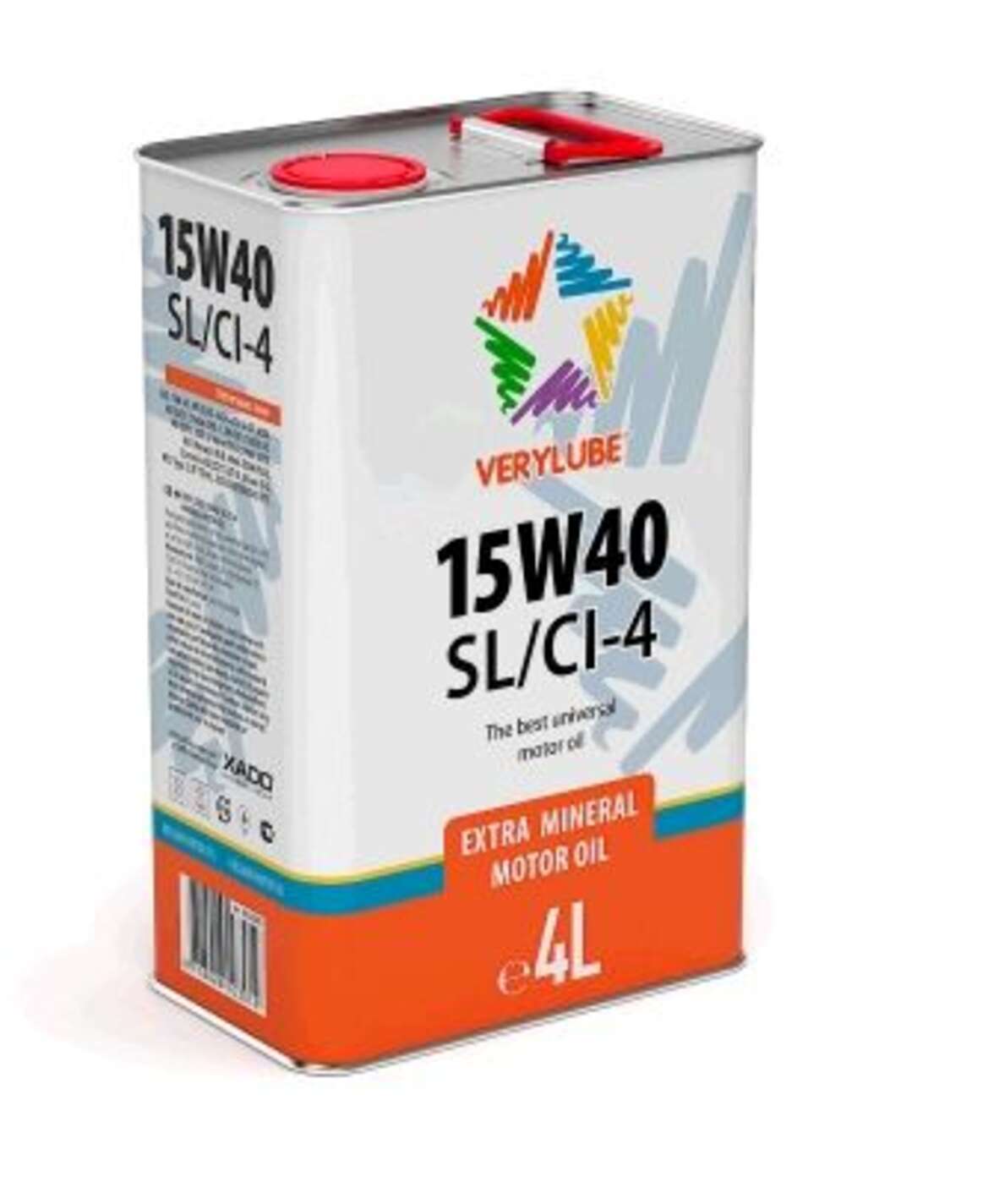 Масло 4T, 4л (минеральное, 15W-40 SL/CI-4) VERYLUBE (20255) (#ХАДО)