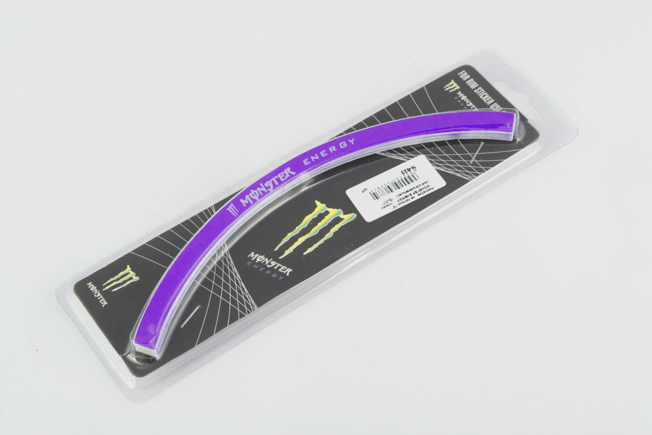 Наклейка на колесо 17 MONSTER ENERGY (фиолетовая, светоотражающая) GJCT