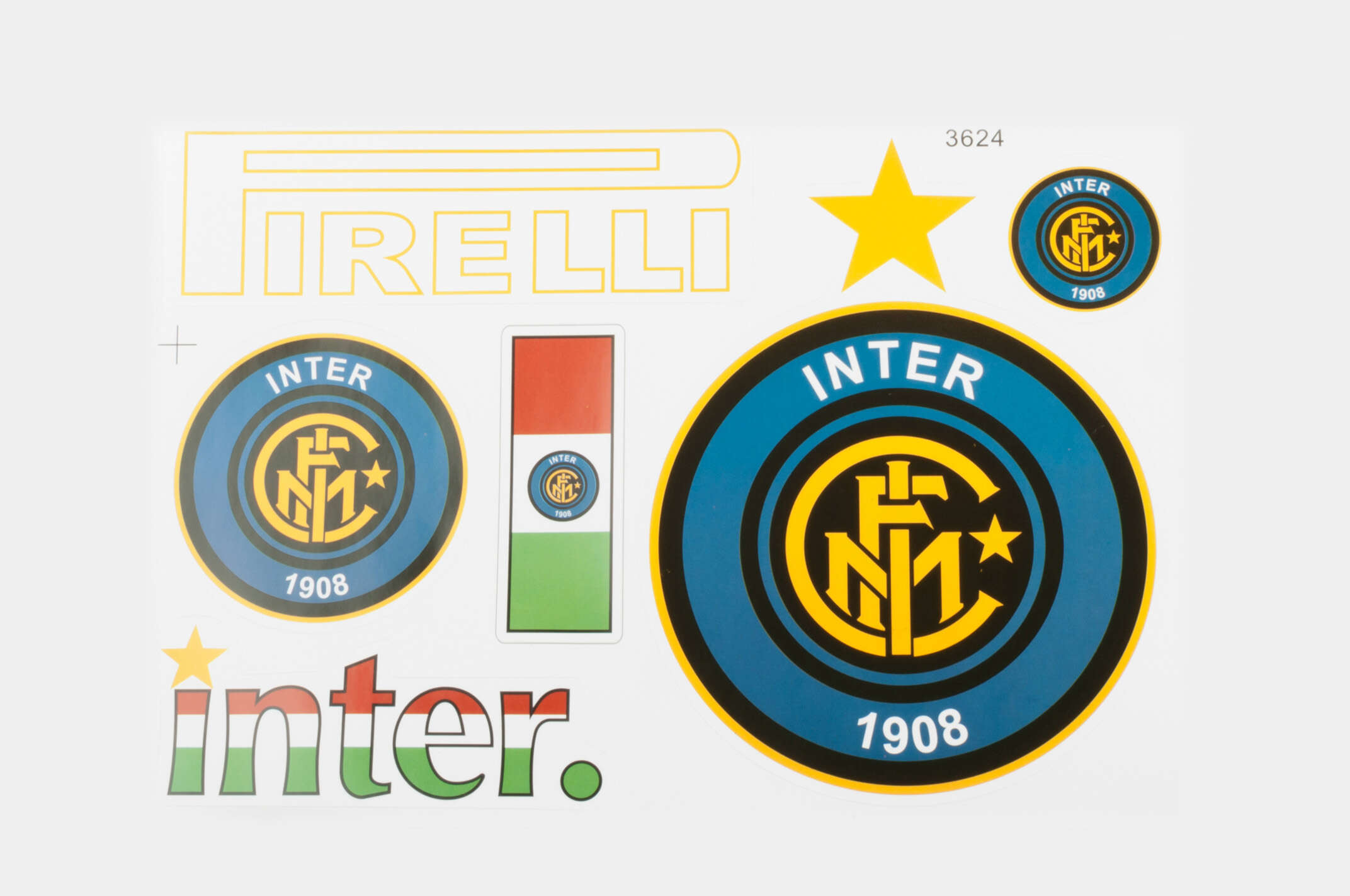 Наклейки (набор) спонсор INTER (26х18см) (#3624)