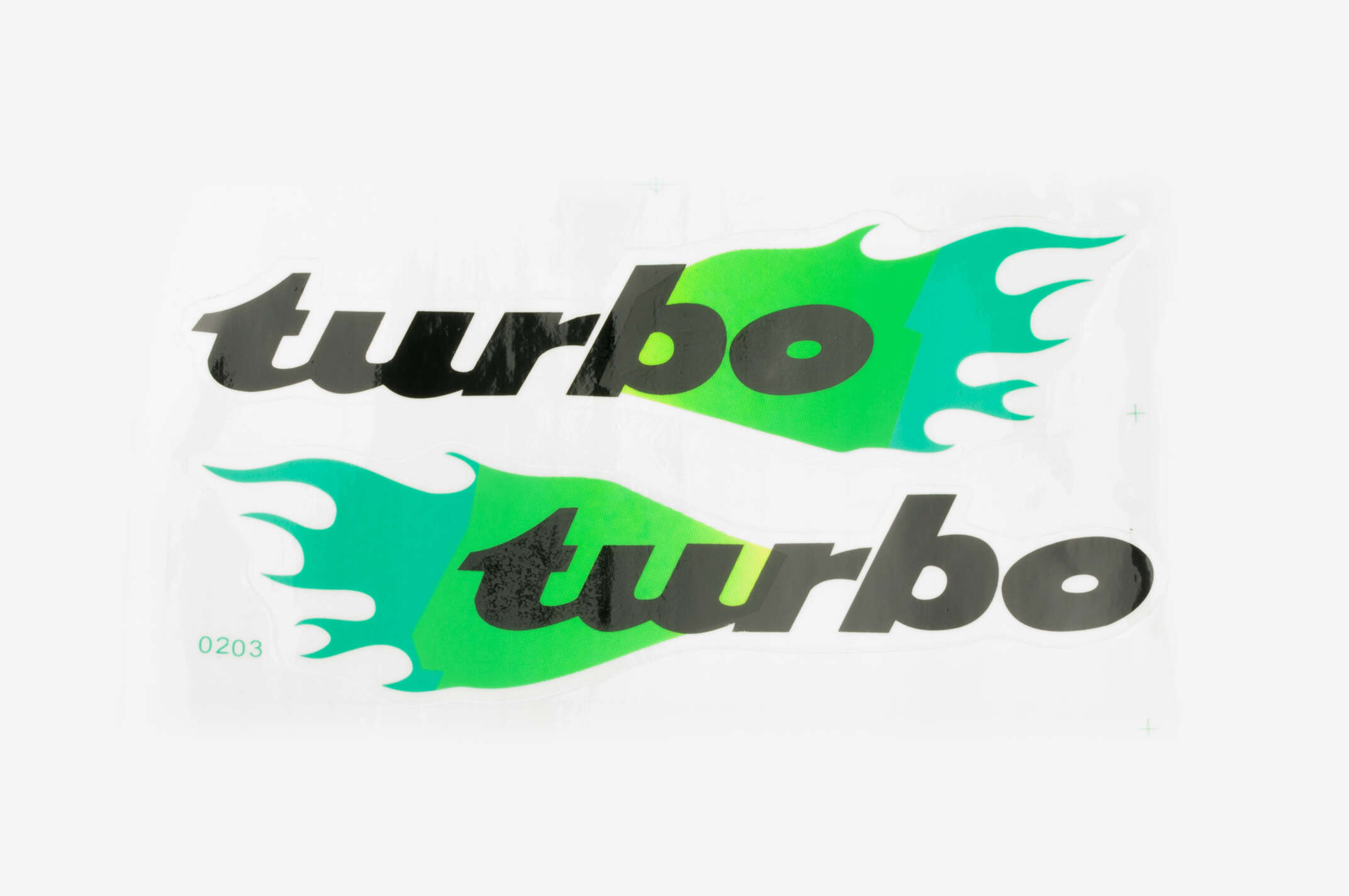 Наклейки (набор) TURBO (24х15см, зеленые) (#0203)
