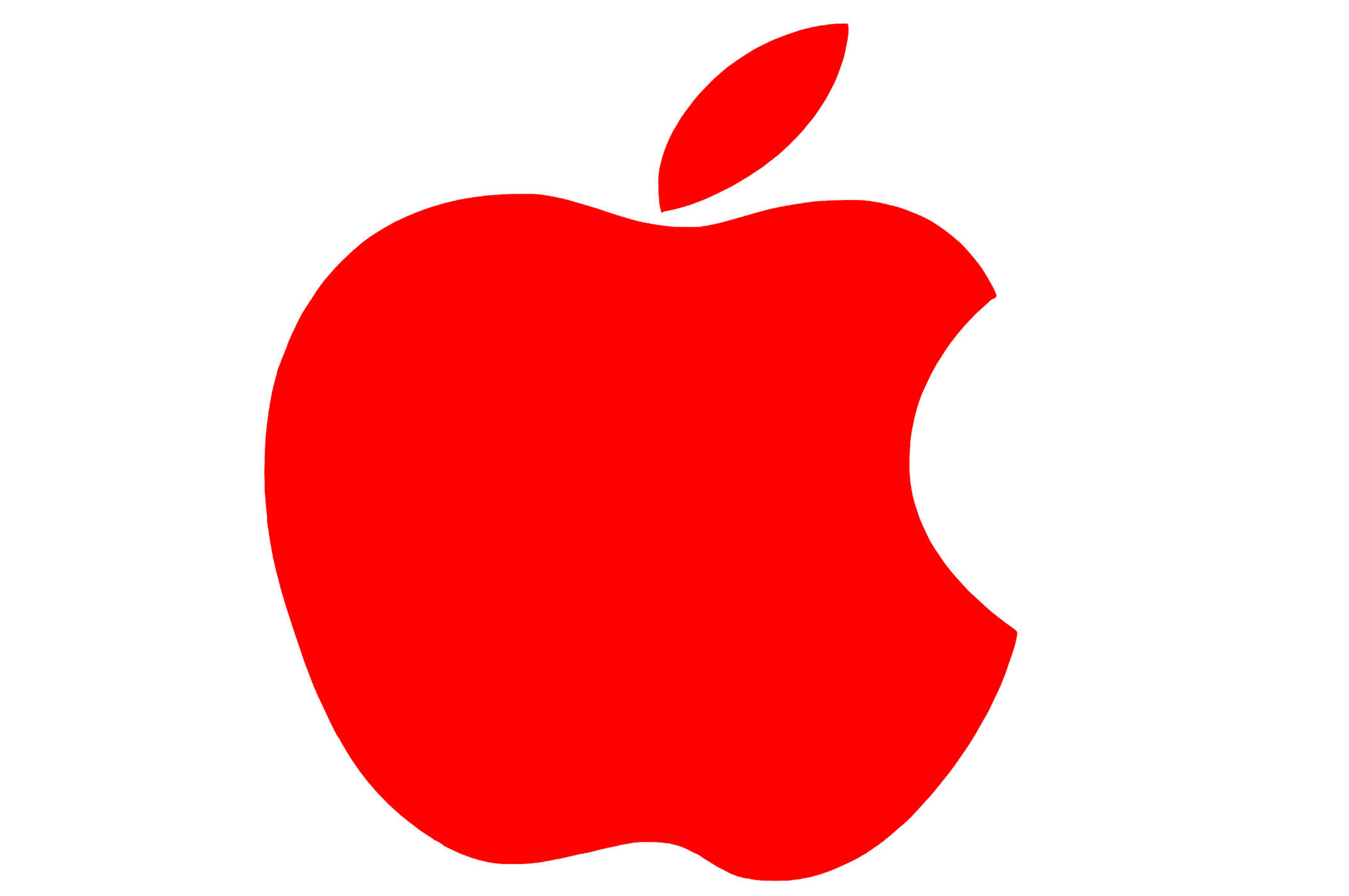 Наклейка логотип APPLE (14х12, красная) (#0467)