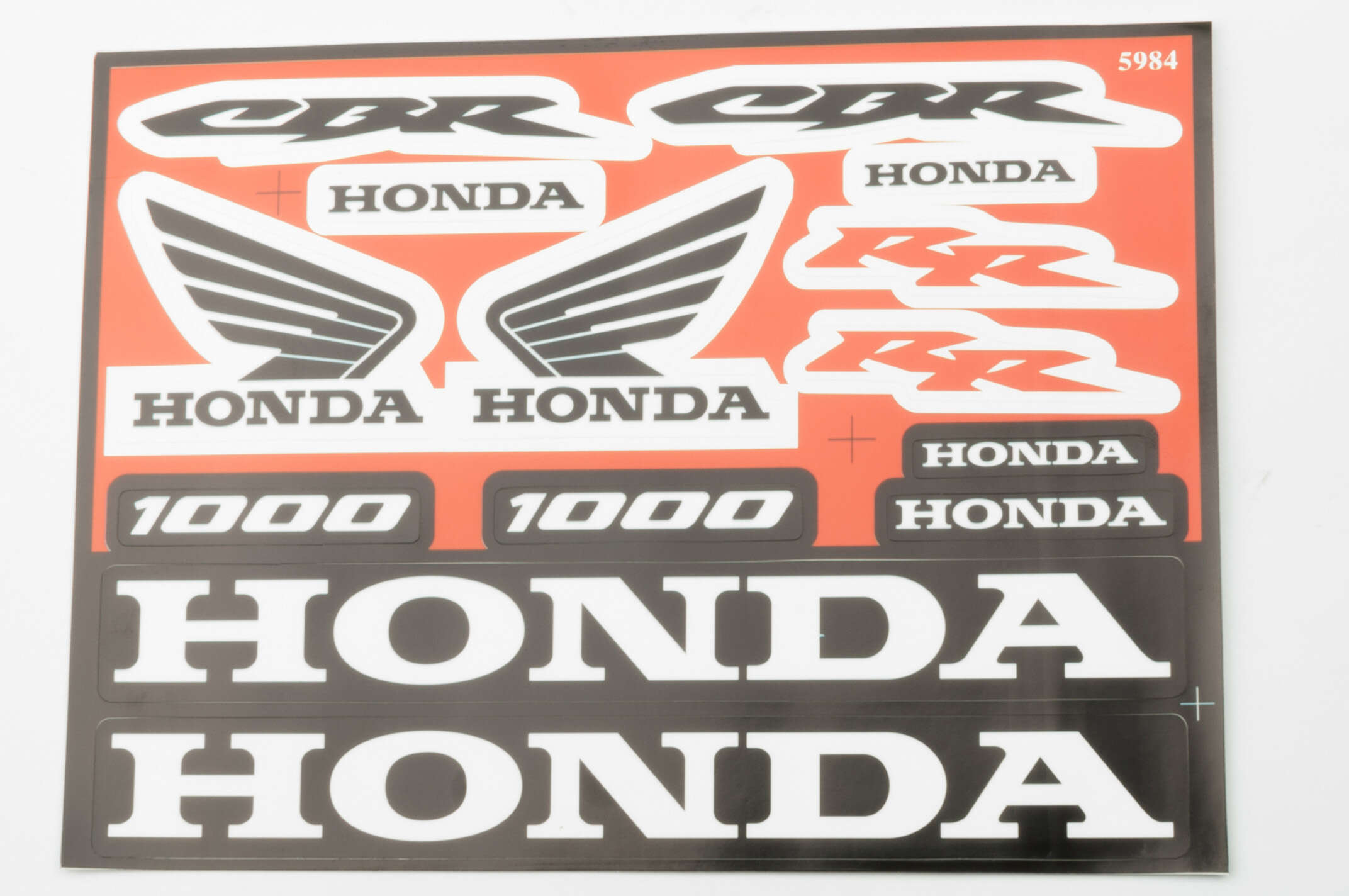 Наклейки (набор) Honda CBR (22х17см, 12шт) (#5984)
