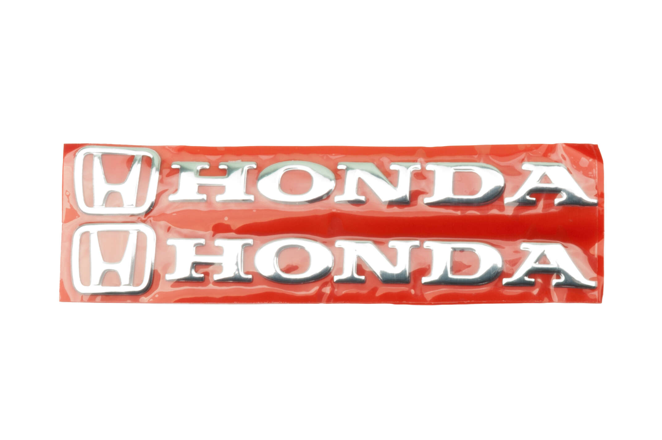 Наклейка буквы (mod:Honda 20х6см, 2шт, хром) (#4754)