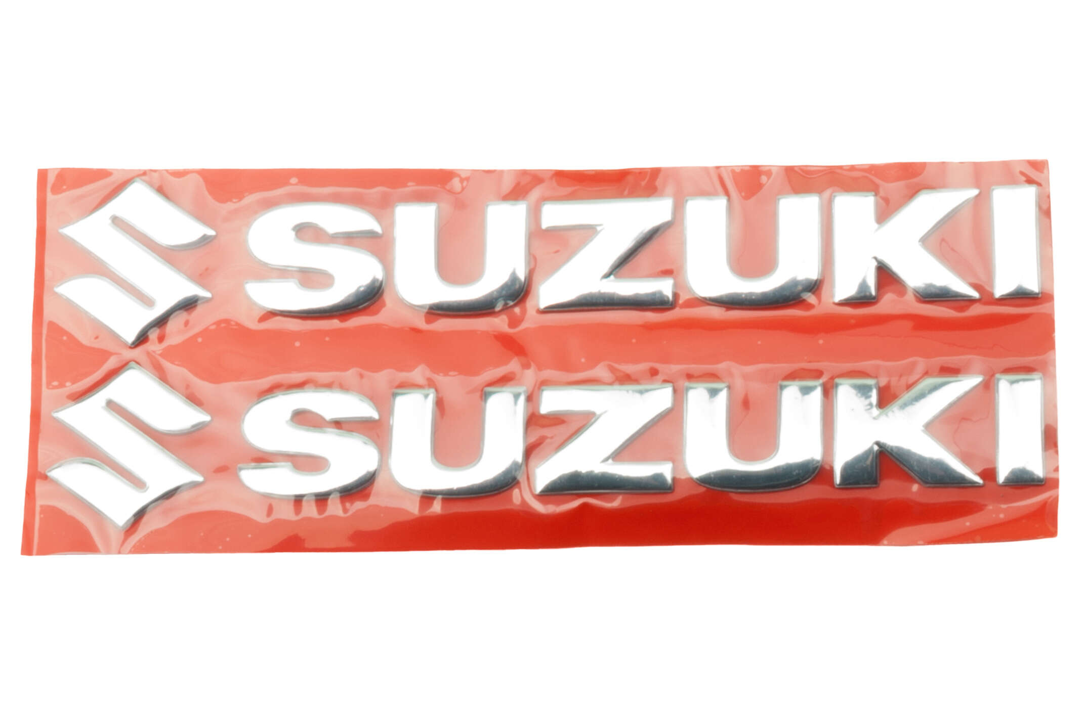 Наклейка буквы SUZUKI (20х6см, 2шт, хром) (#4752)