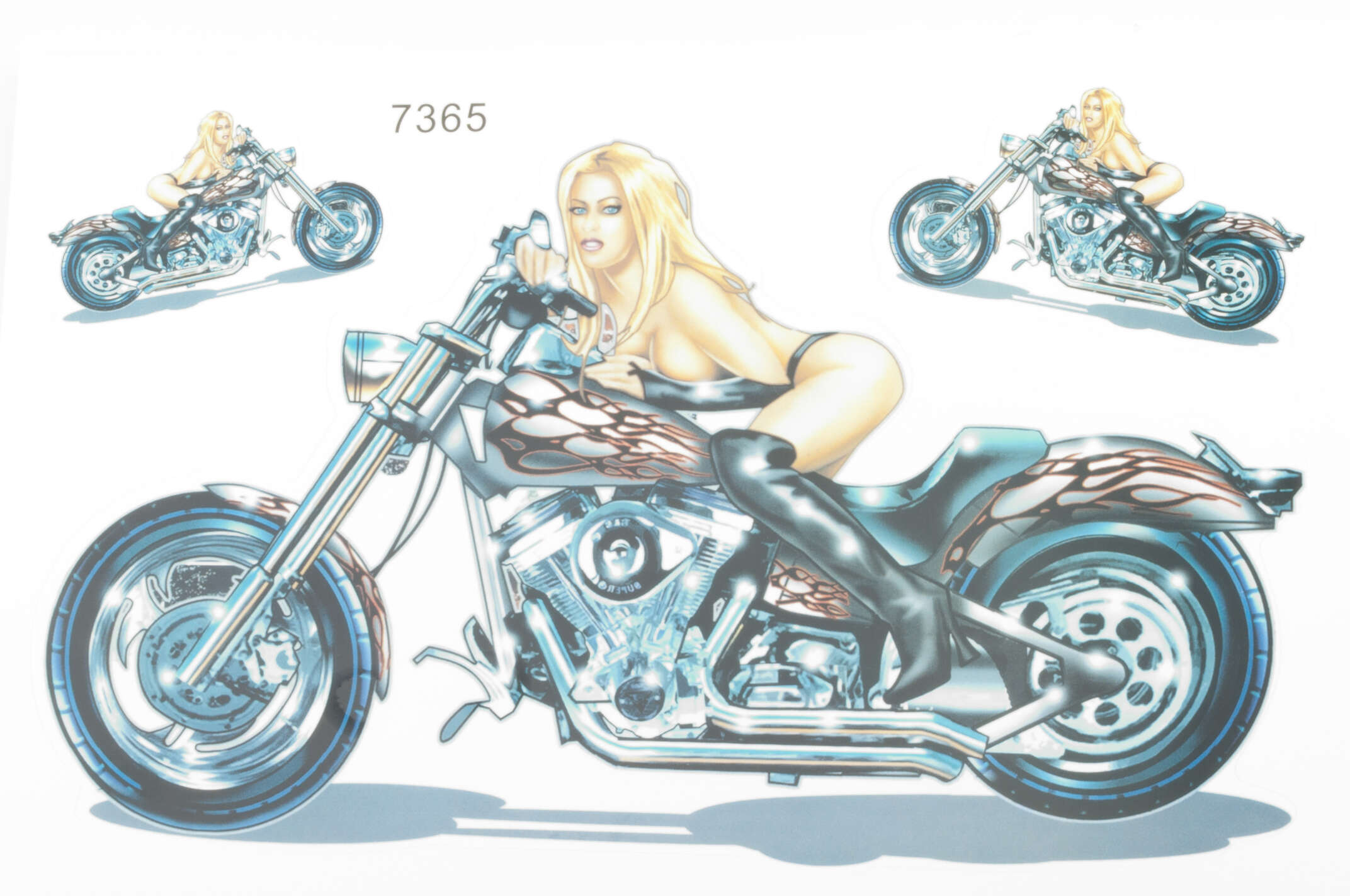 Наклейки (набор) BIKER (27х18см) (#7365)