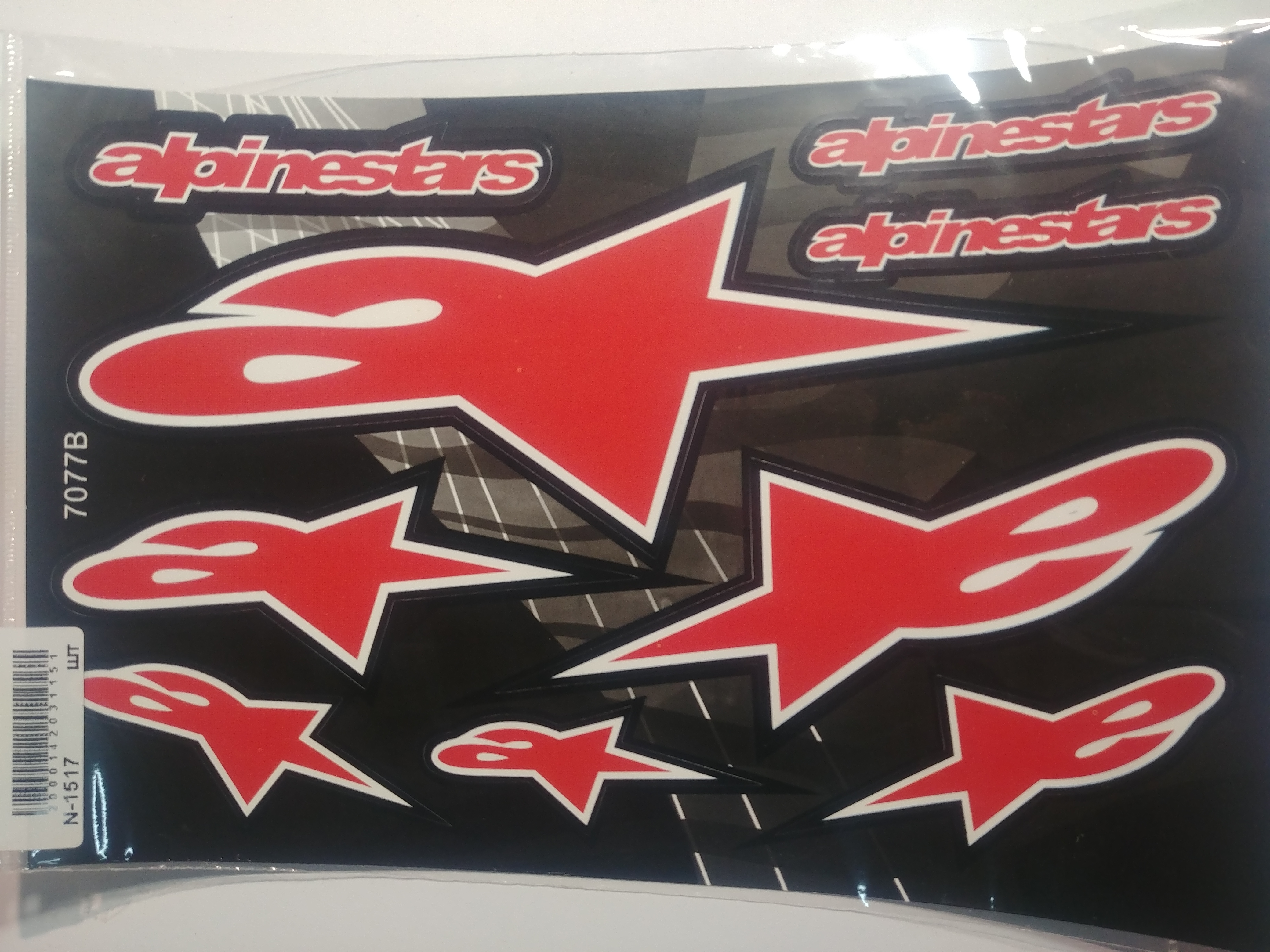 Наклейки (набор) спонсор ALPINESTARS (27х18см) (#7077A)