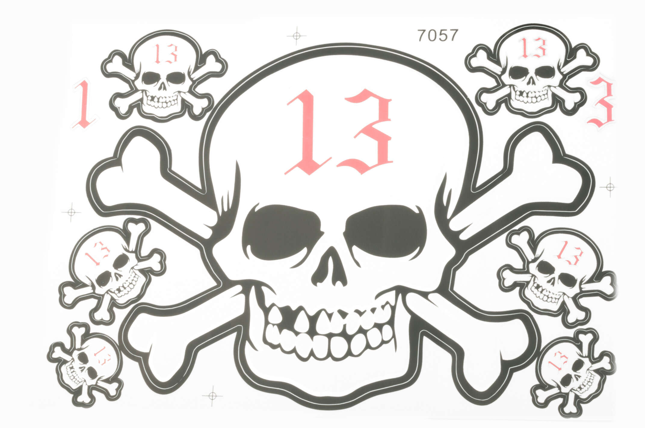 Наклейки (набор) SKULL (28х20см) (#7057)