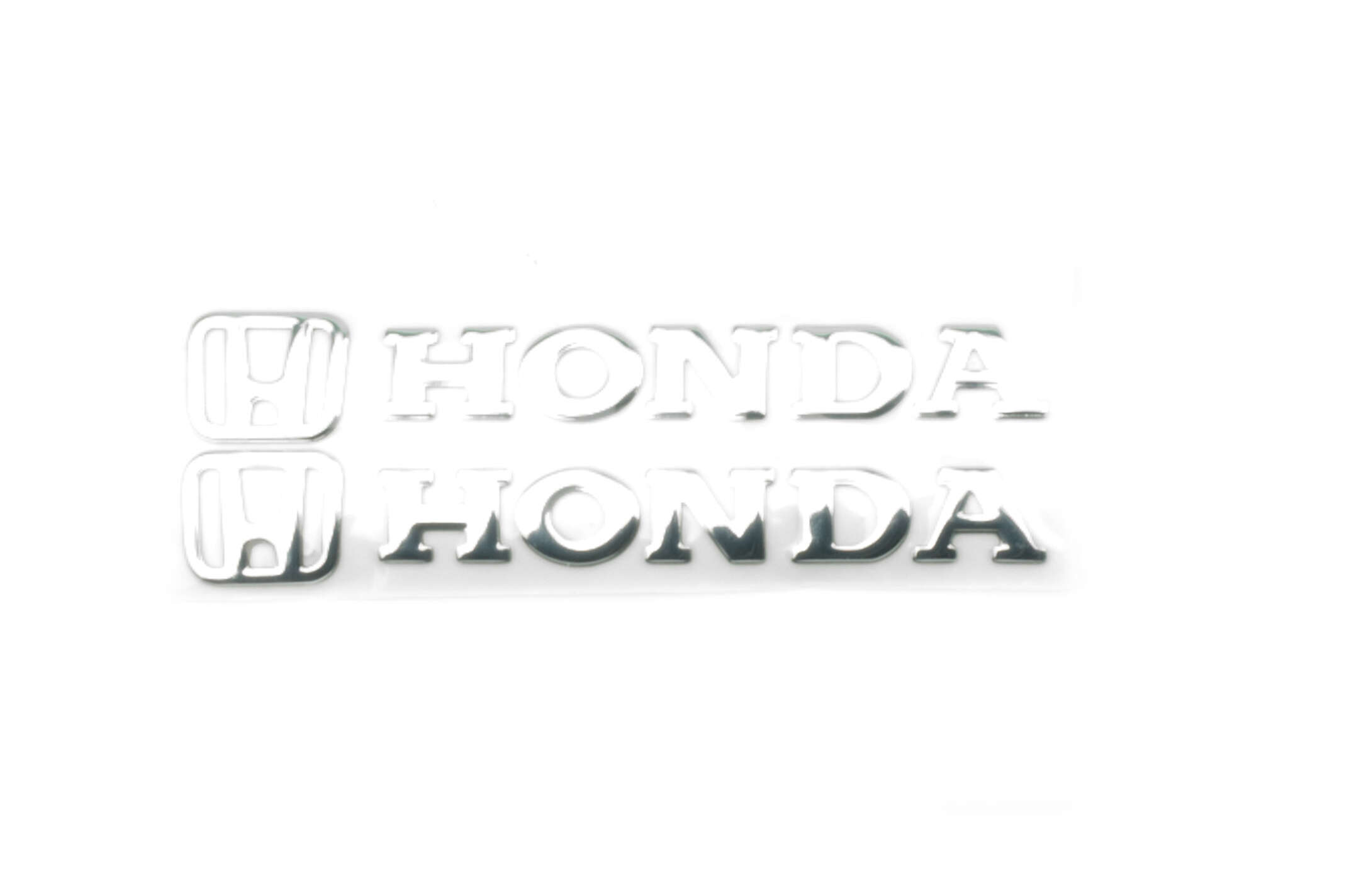 Наклейка буквы (mod:Honda 15х6см, 2шт, хром) (#4754D)