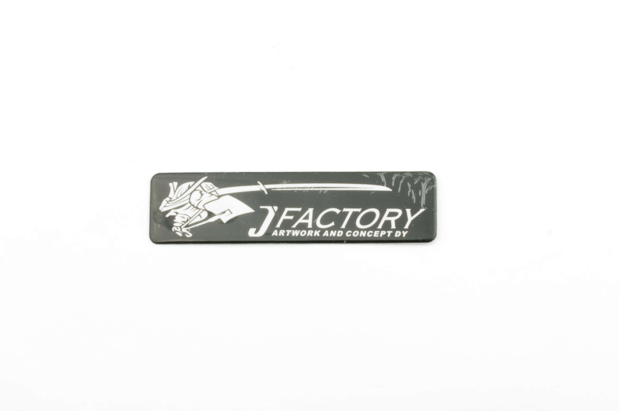 Наклейка шильдик FACTORY (14х4см, хром) (#4638)