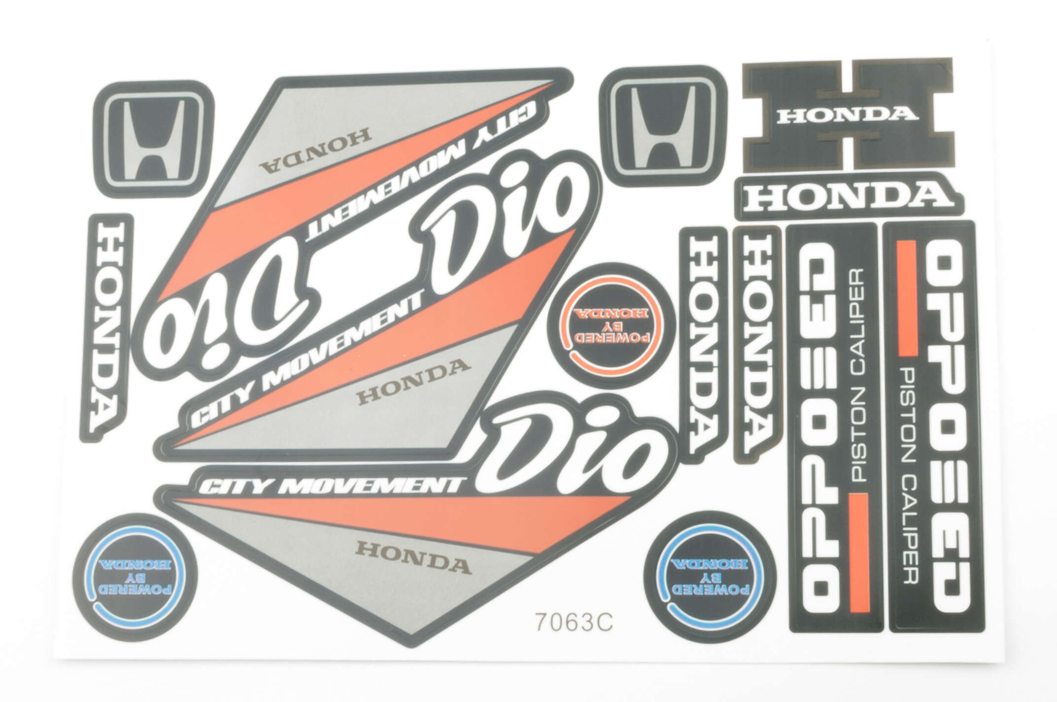 Наклейки (набор) Honda DIO (26х18см, 14шт) (#7063)