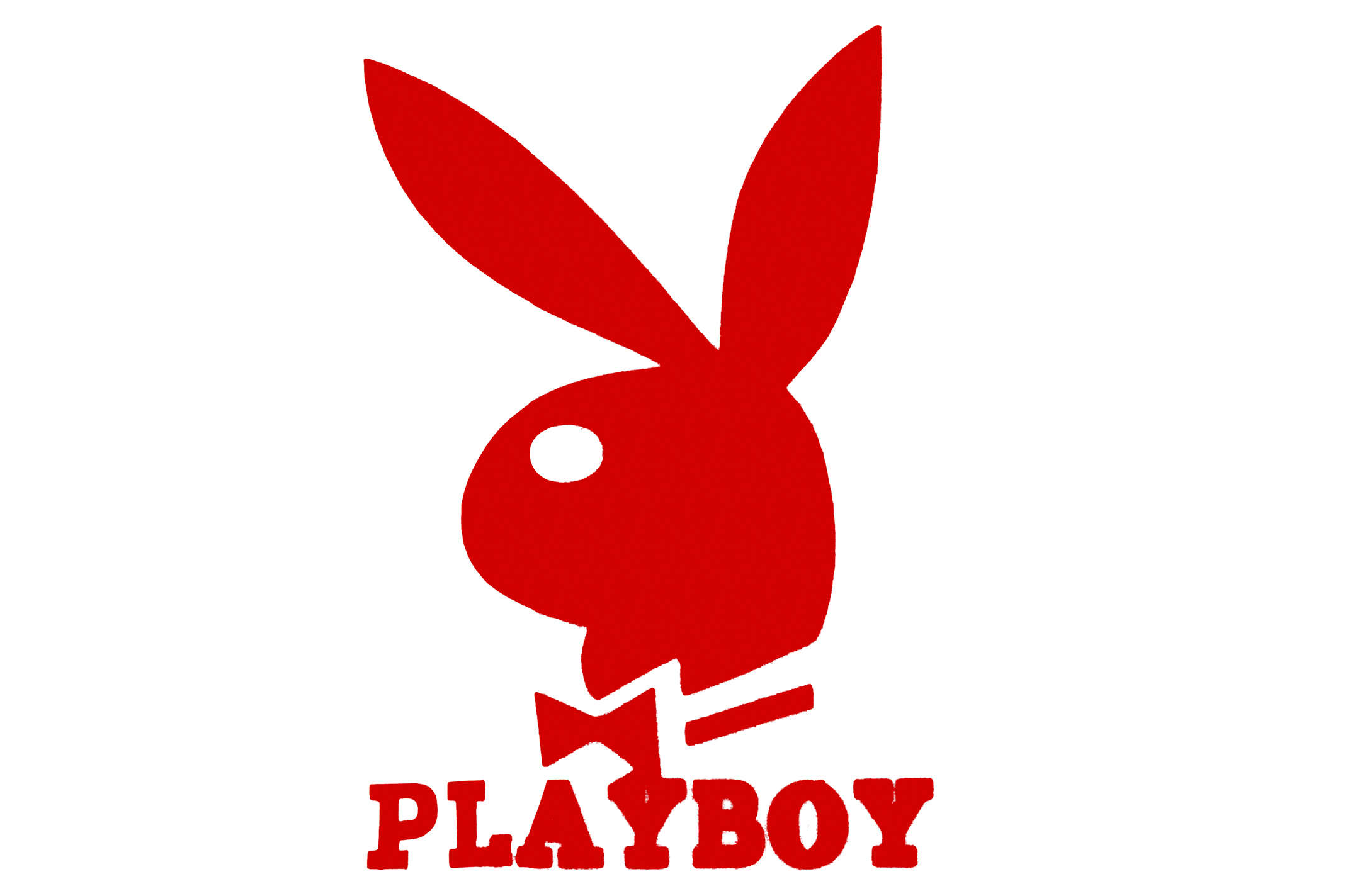 Наклейка логотип PLAYBOY (11x8см, красная) (#647)