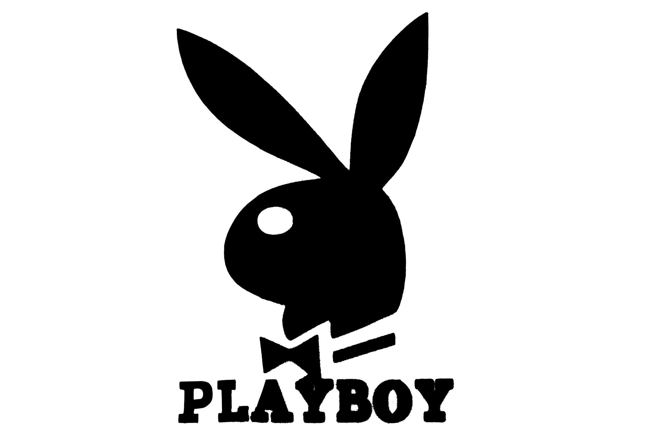 Наклейка логотип PLAYBOY (11x8см, черная) (#647)