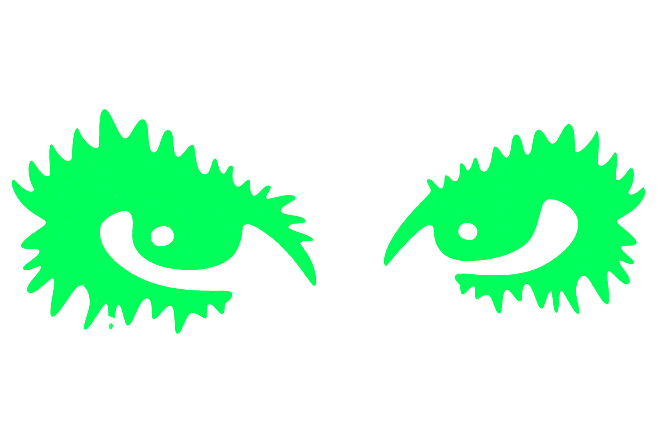 Наклейка декор EYES (18х6см, зеленая) (#HQ5)