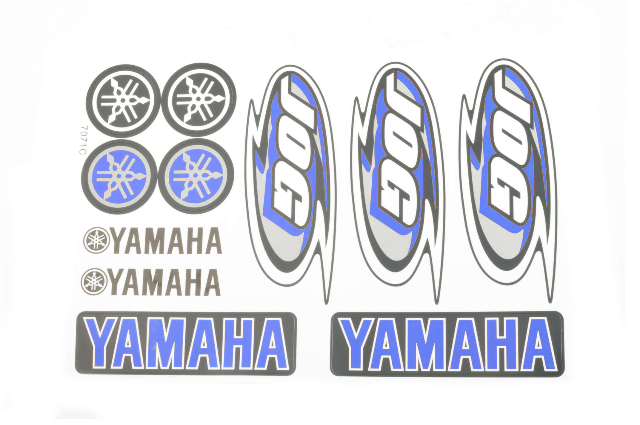 Наклейки (набор) Yamaha JOG (26х18см, 11шт, синие) (#7071A)