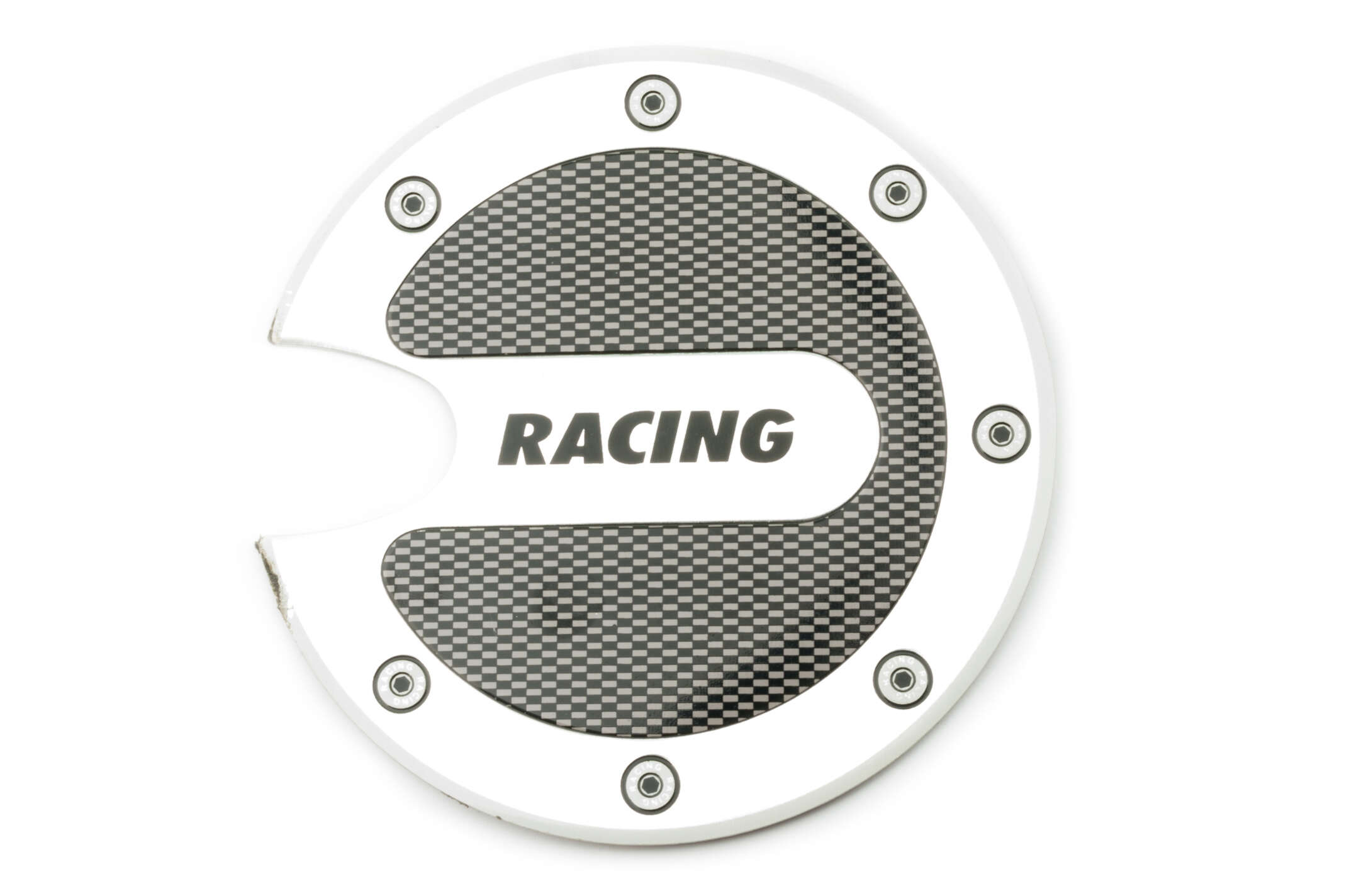 Наклейка на крышку бака RACING (13х13см) (#1625)