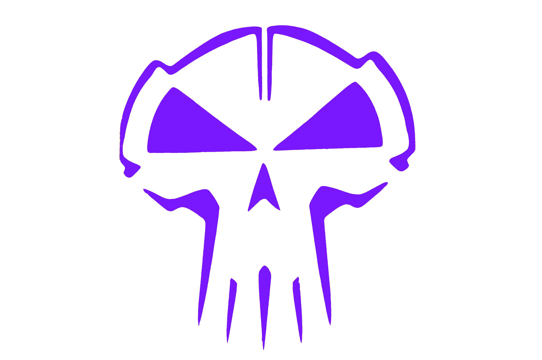 Наклейка декор SKULL (10x10см, фиолетовая) (#HQ5B)