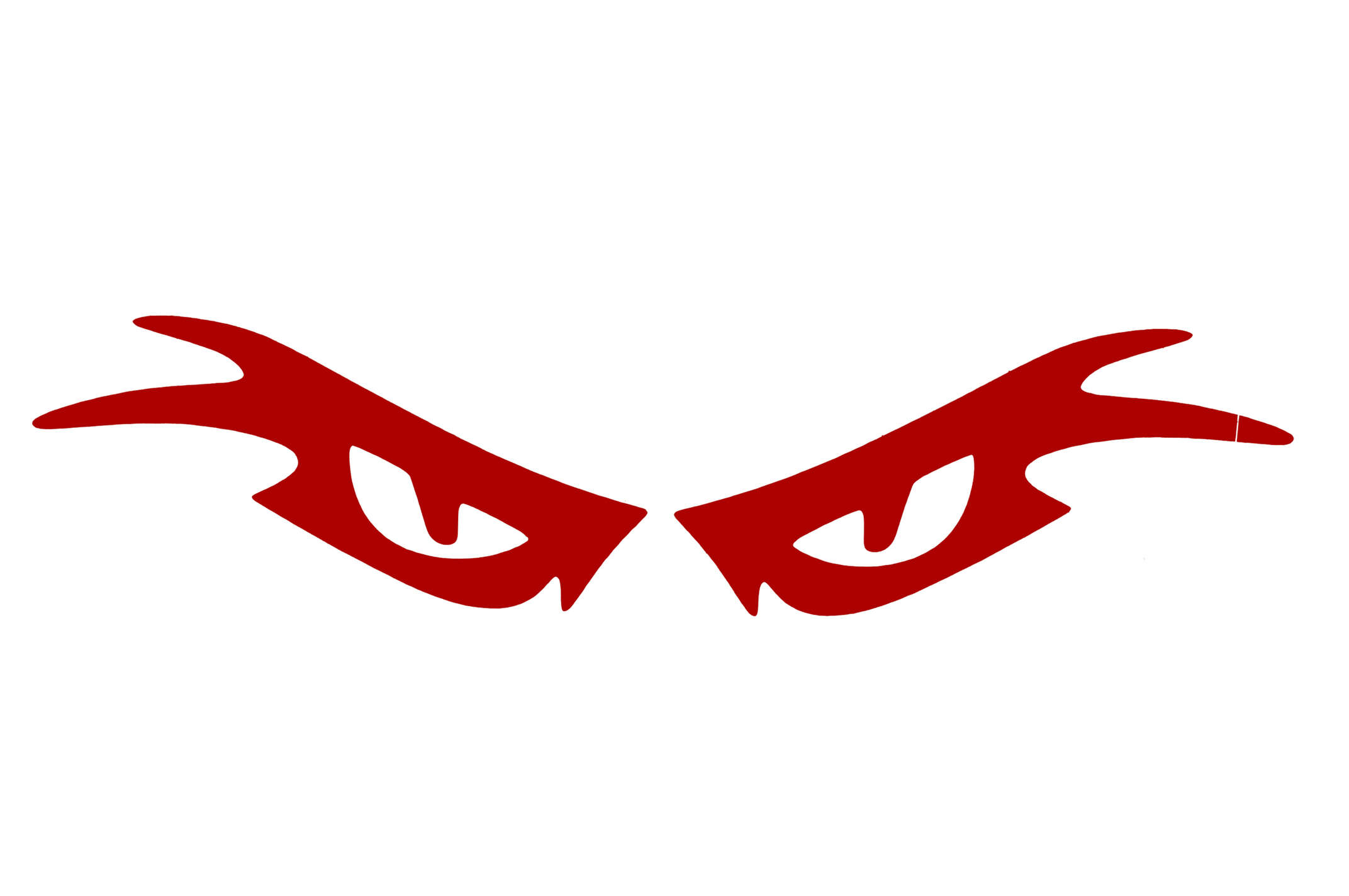 Наклейка декор EYES (23x6см, красная)