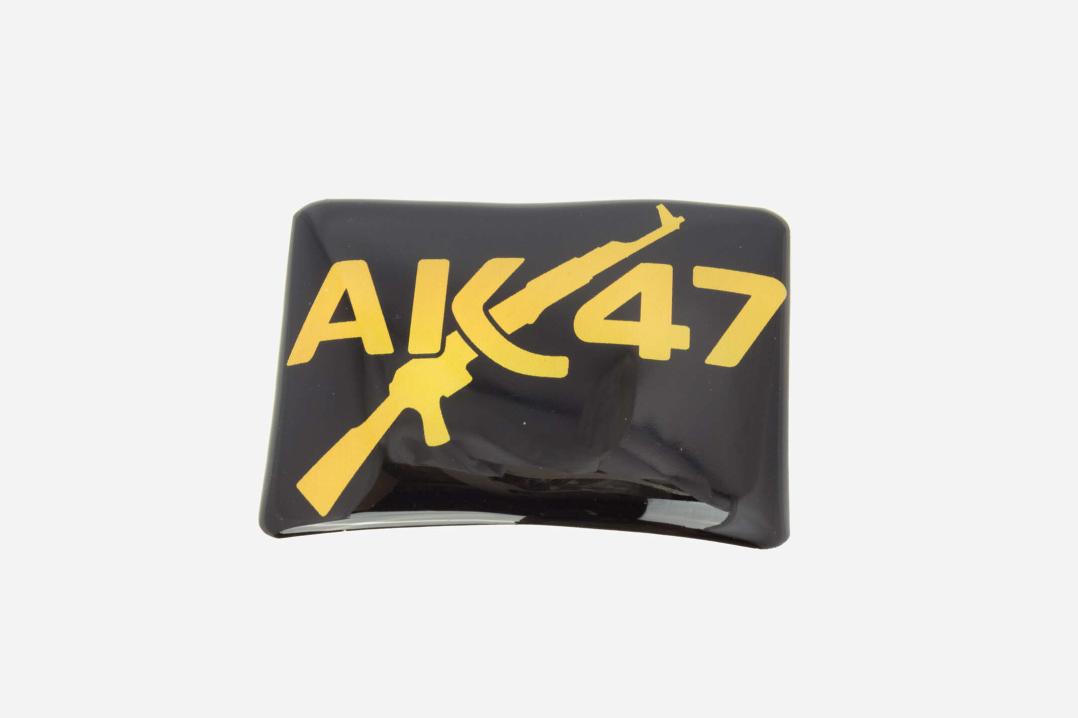 Наклейка логотип АК47 (8x5,5см, силикон) (#SEA)