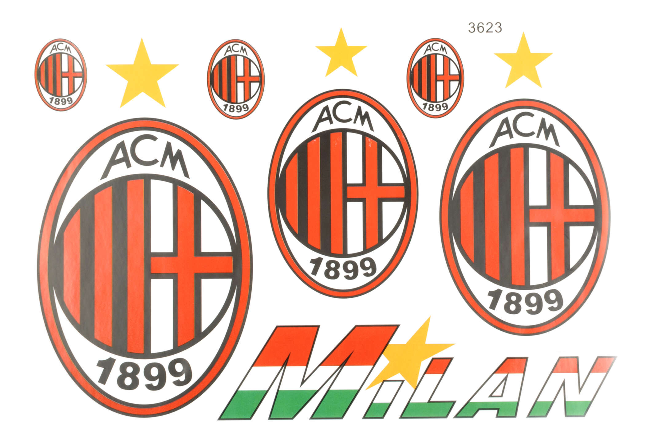 Наклейки (набор) спонсор MILAN (26х18см) (#3623)