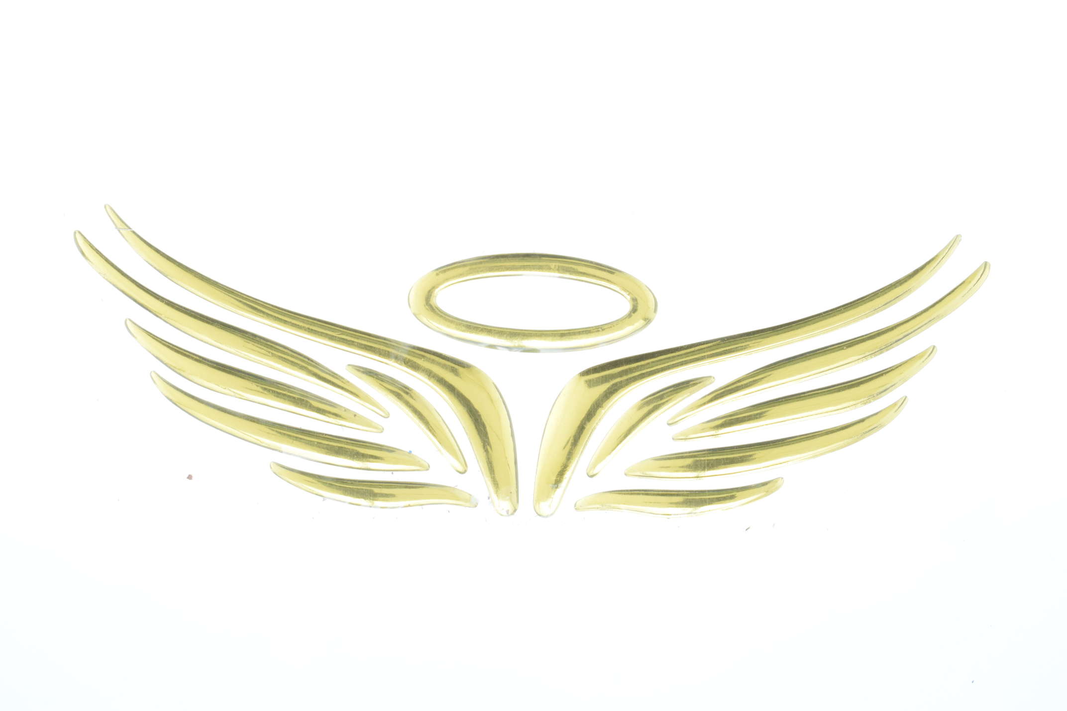 Наклейка шильдик MOTOANGEL (17x5см, алюминий, золото) (#4729)