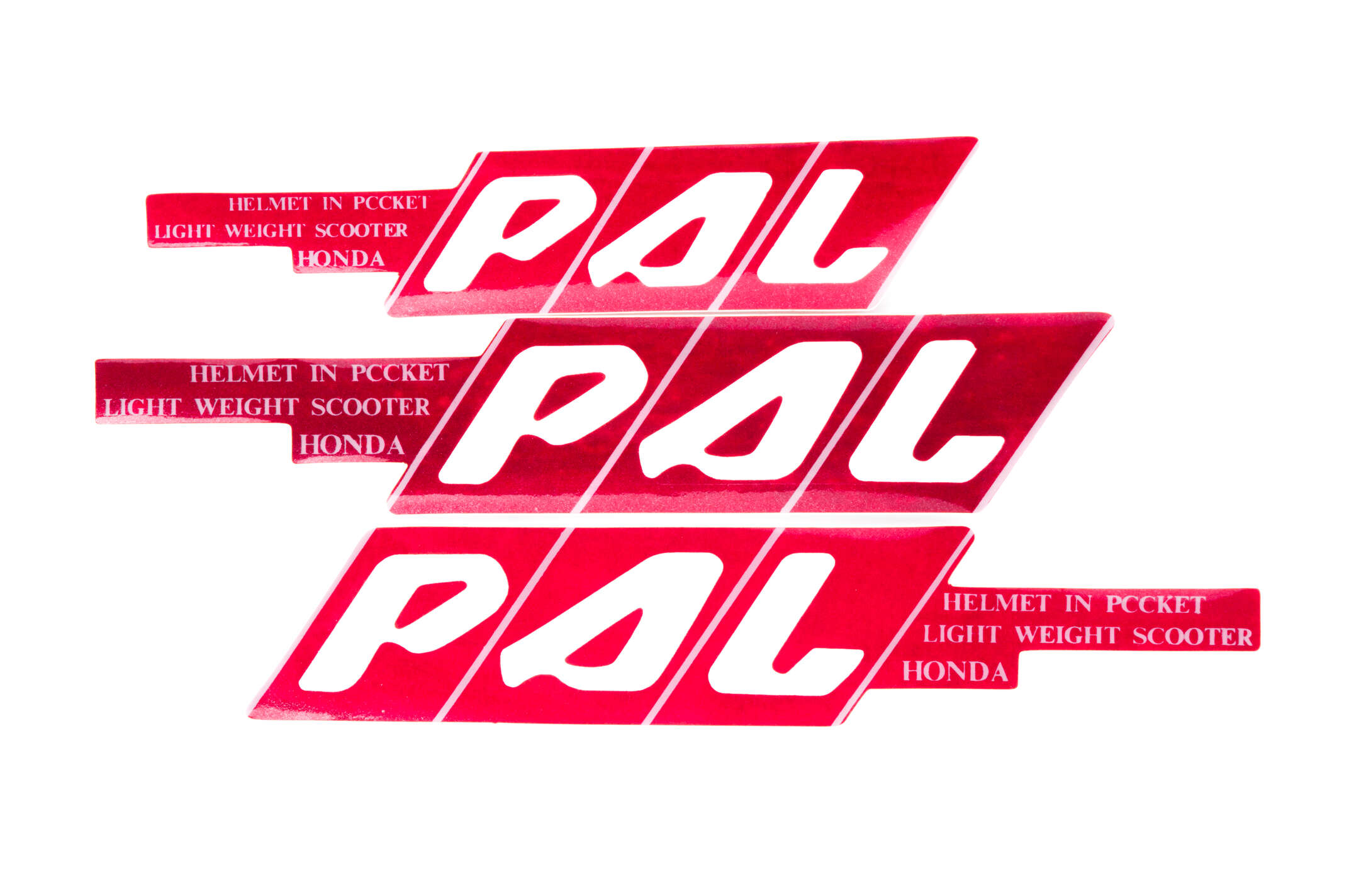 Наклейки (набор) PAL (45х23см, красные) (#0101)