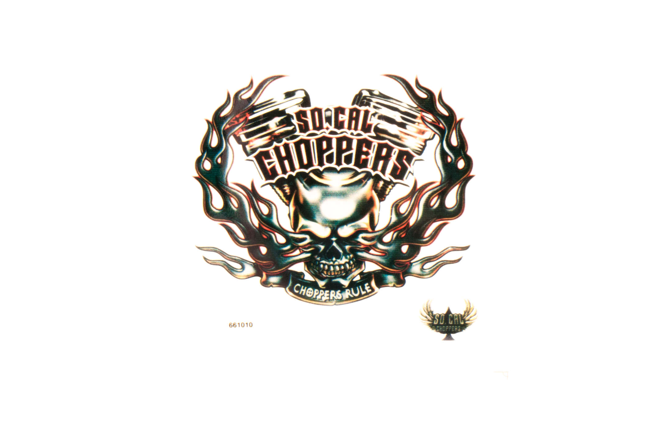 Наклейка декор SO CAL CHOPPERS (14x14см) (#661010)