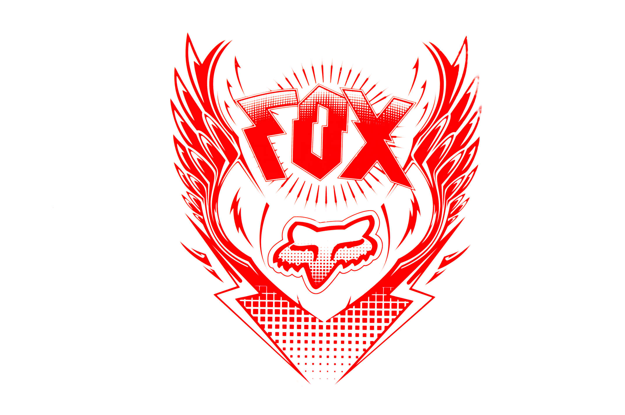Наклейка логотип FOX (31x28см) (#5765)