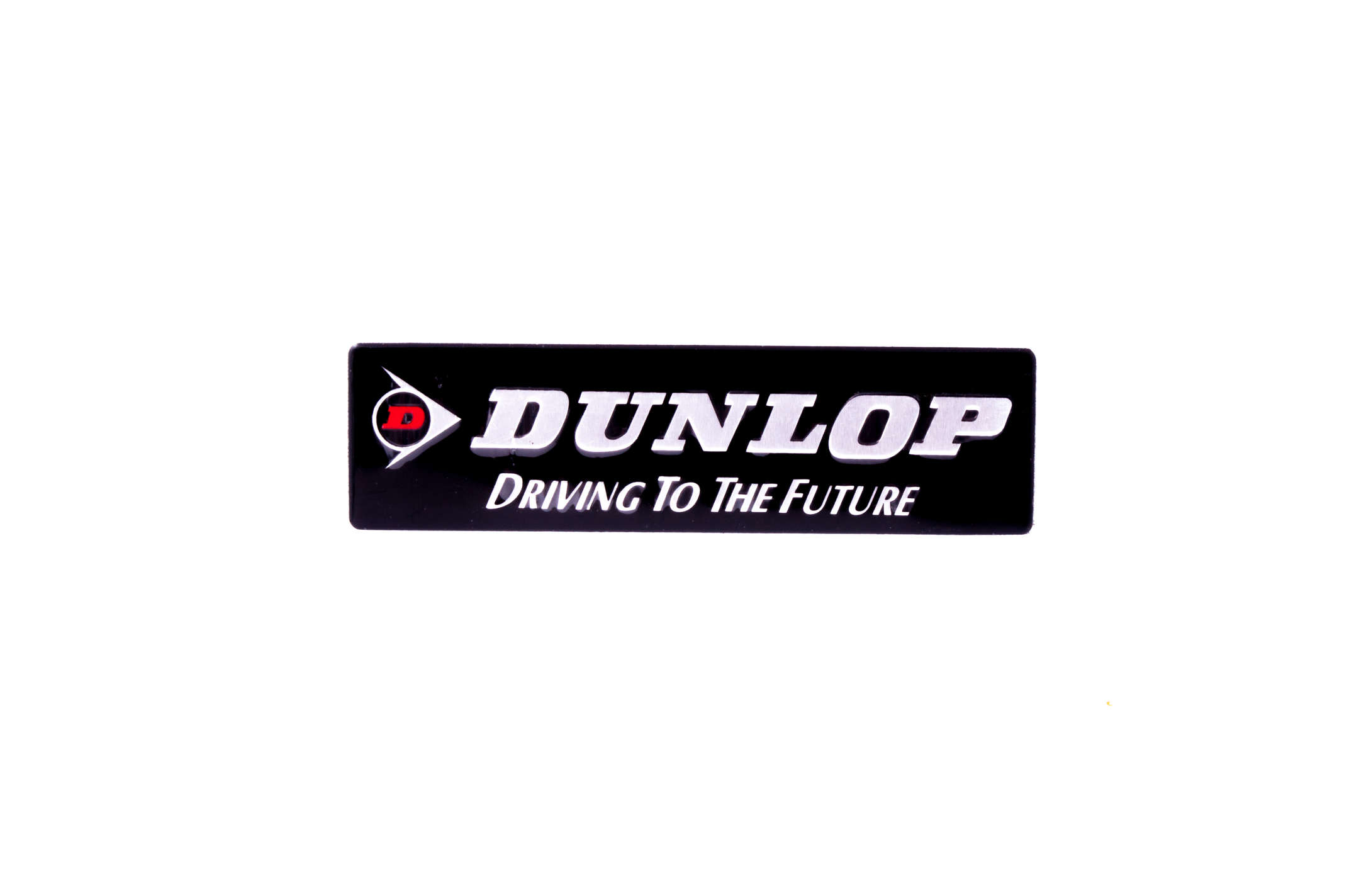 Наклейка шильдик DUNLOP (12х3см, хром) (#4501)