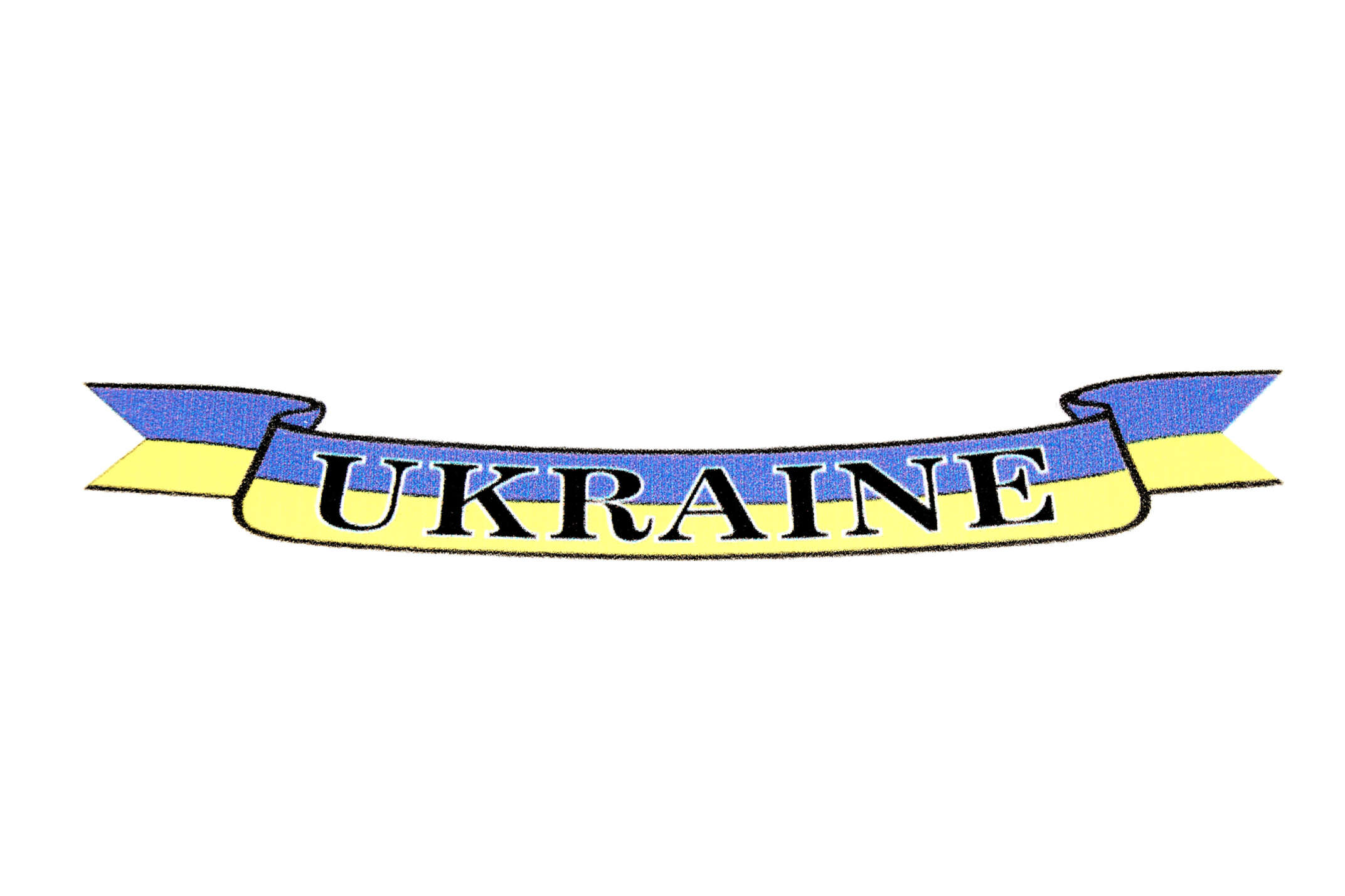 Наклейка декор UKRAINE (12х3см) (mod:1) (#SEA)