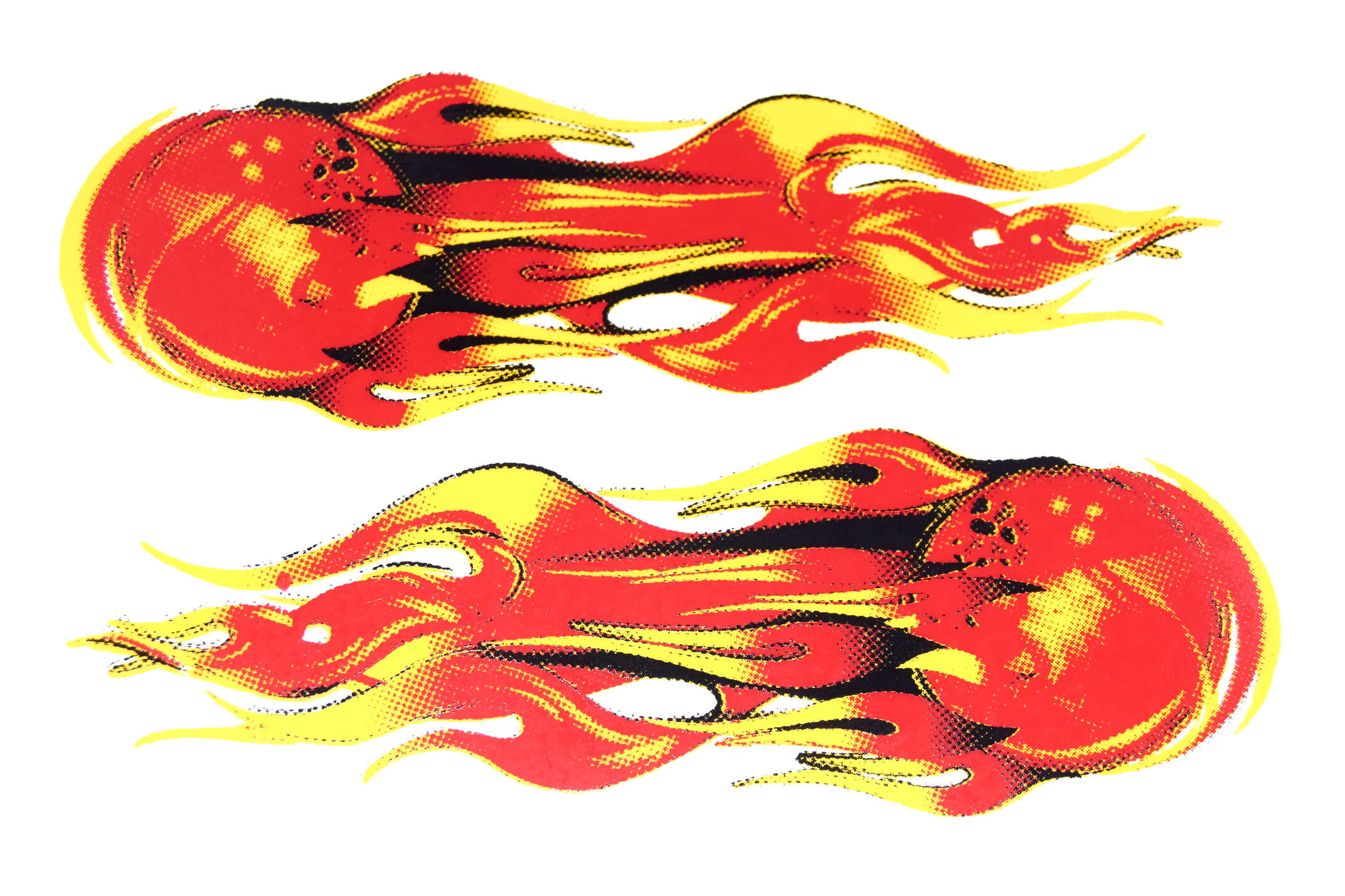 Наклейки (набор) FLAME (10х15см) (mod:1) (#SEA)