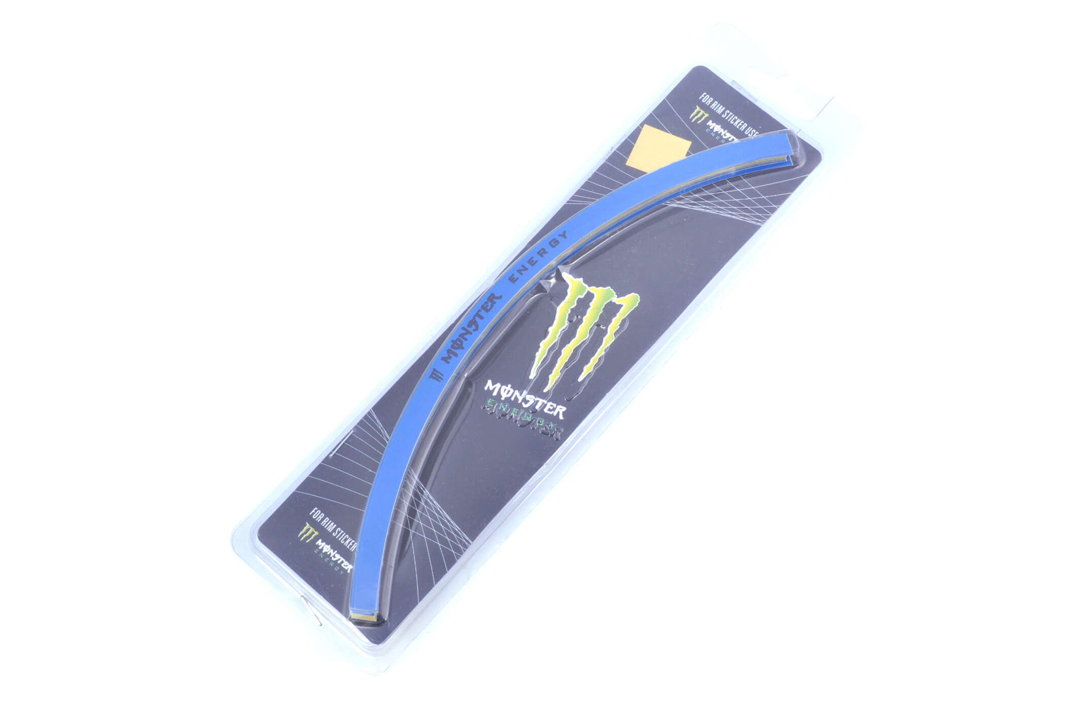 Наклейка на колесо 17 MONSTER ENERGY (синяя, светоотражающая) (#6061)