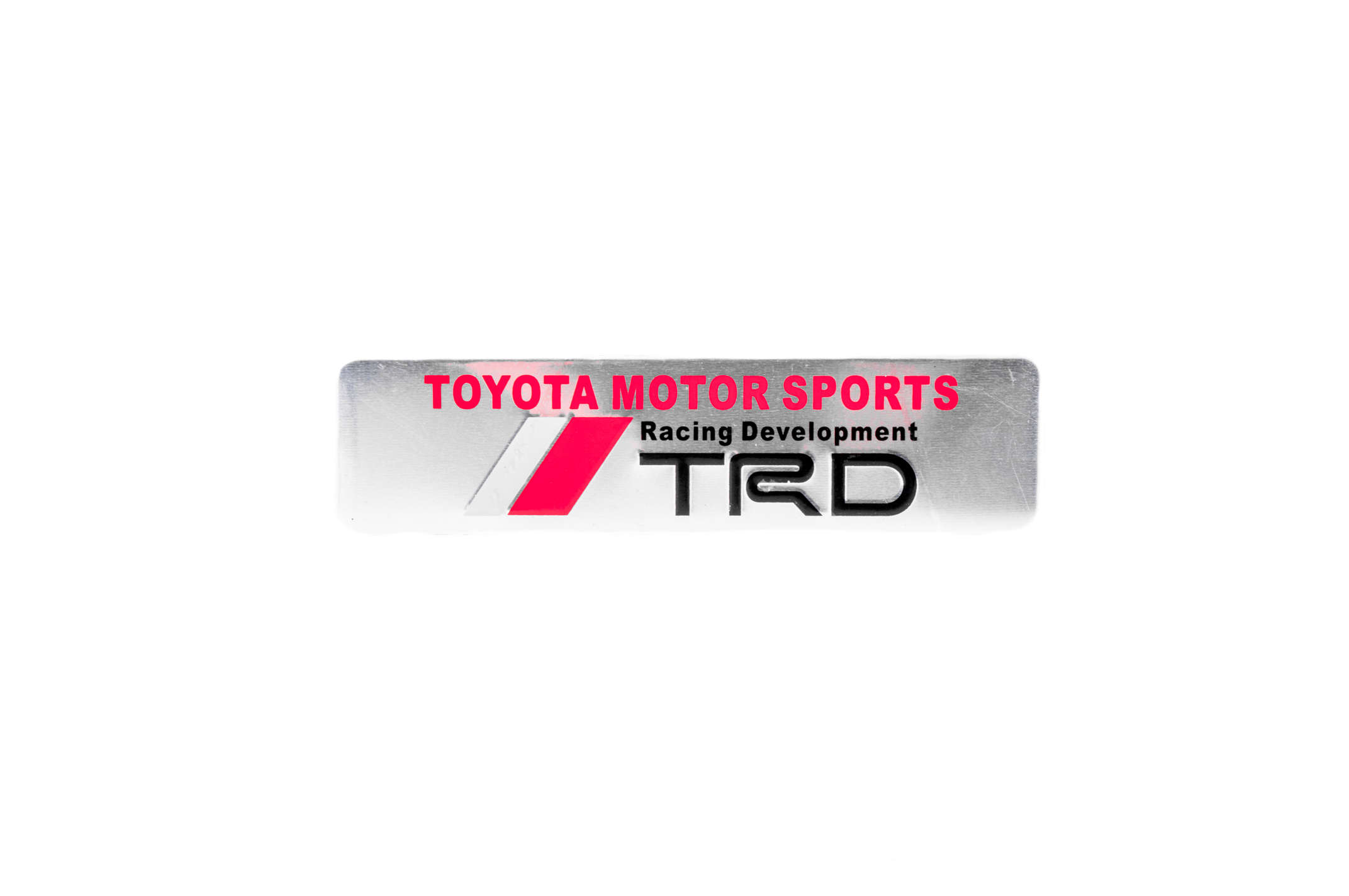Наклейка логотип TRD (14x3.5см, серебро) (#4988)