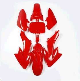 Пластик Питбайк (комплект) (7 шт) Красный Honda CRF70/KAYO CRAZY CAT 140сс/GEON X-PIT JPX