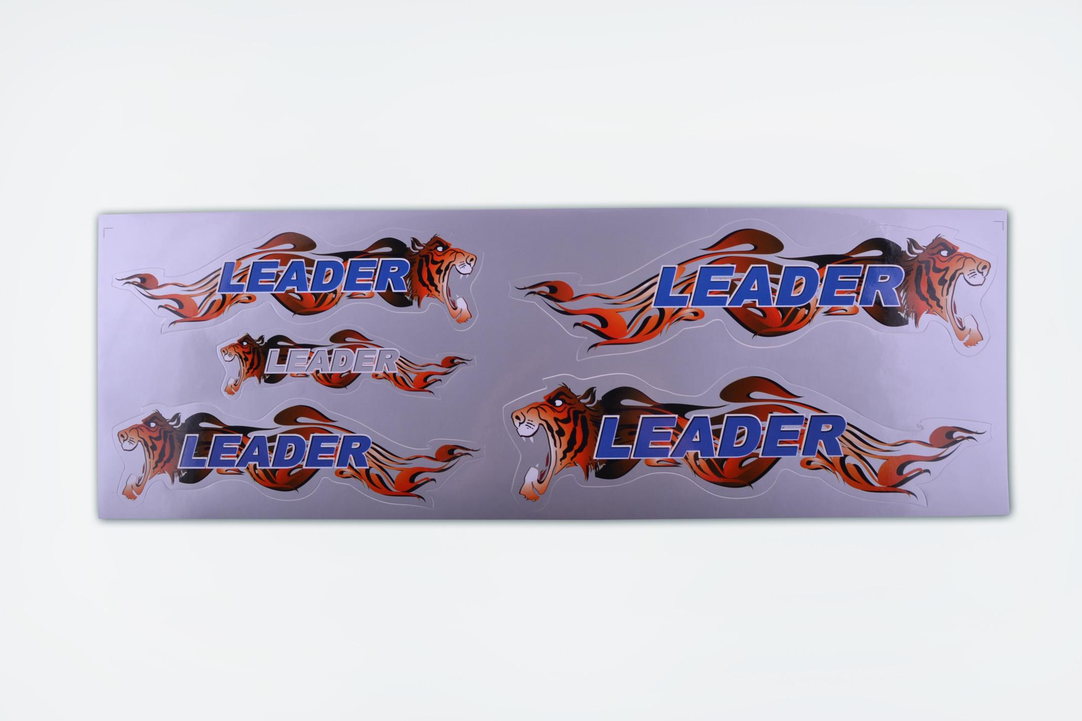 Наклейки (набор) LEADER (48х16см, серые) EVO