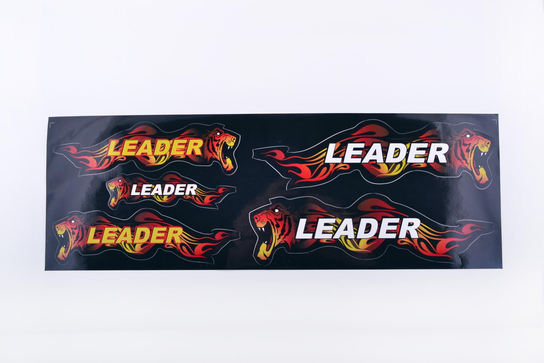 Наклейки (набор) LEADER (48х16см, черные) EVO