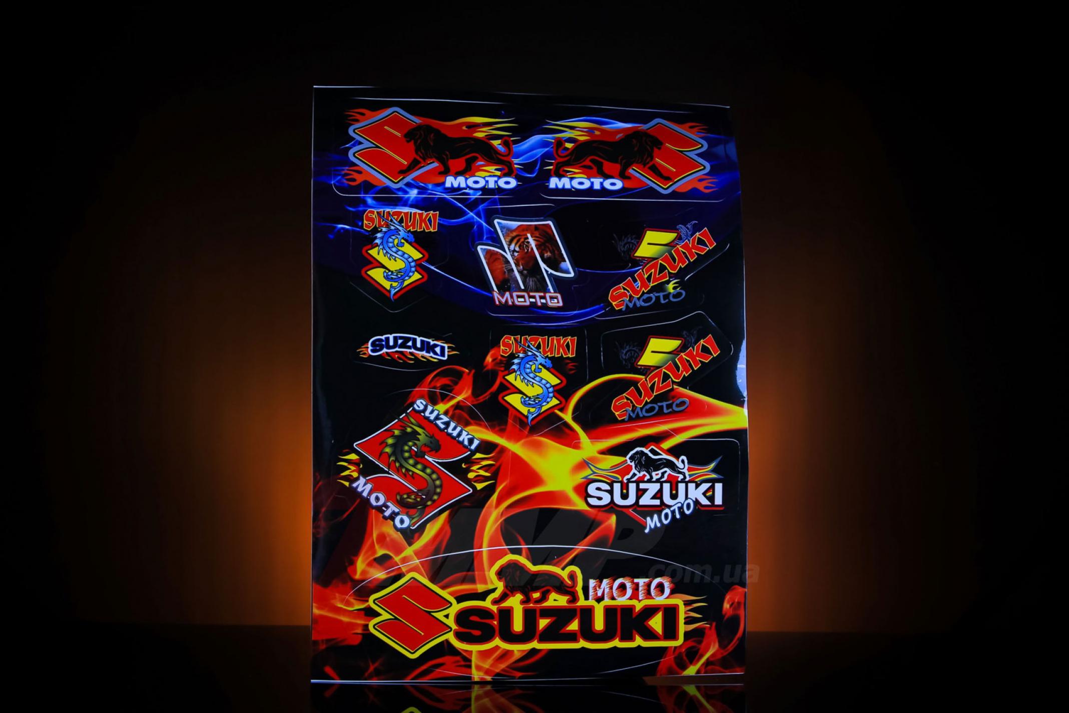Наклейки (набор) Suzuki (30х23см, синие) EVO