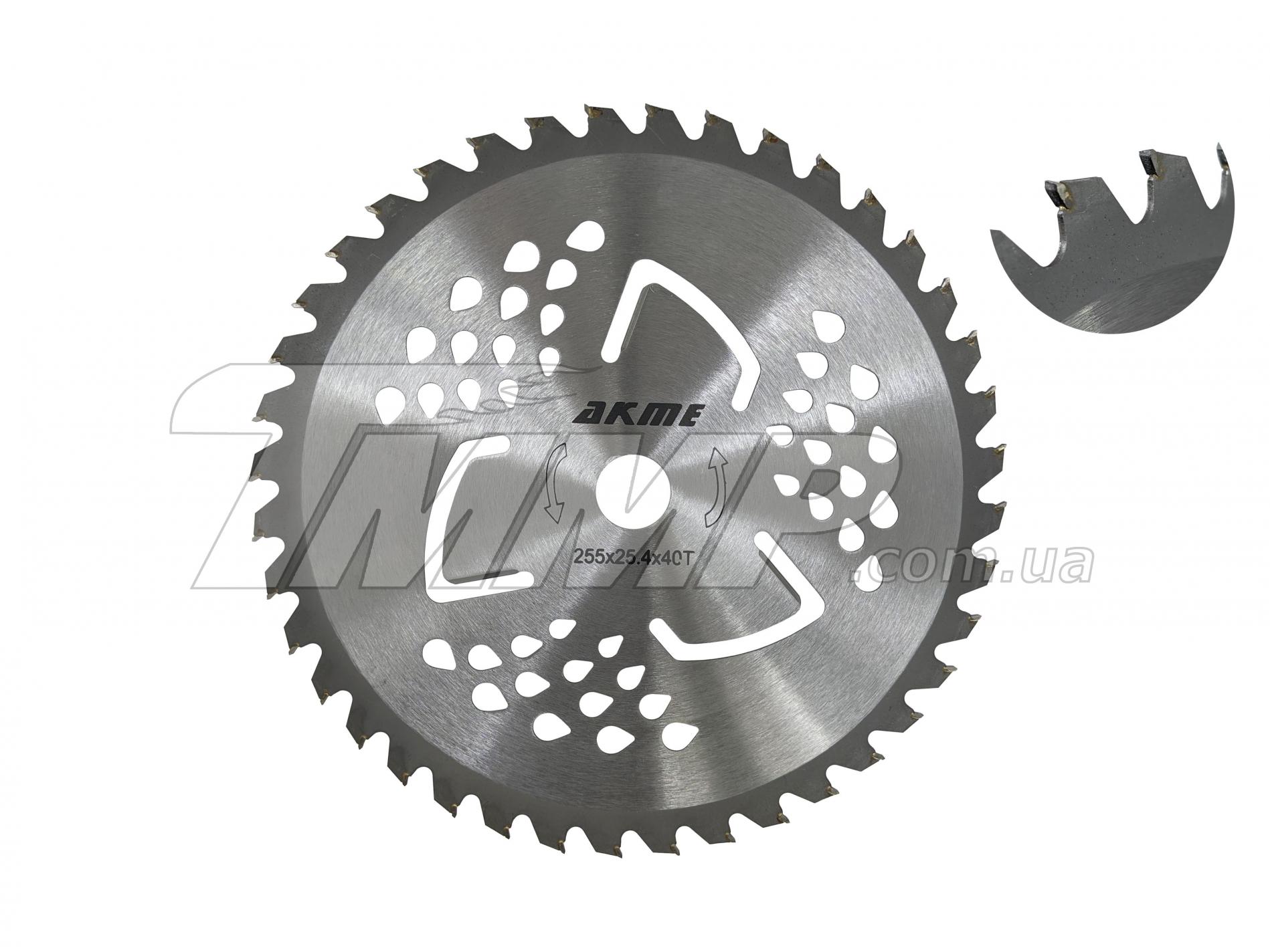 Нож мотокосы 40T (Ø255/25.4 mm) (победитовые зубья) Сокол EVO