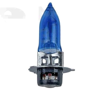 Лампа (фара) 12V35W35W 3 усика (свеча, синяя) EVO