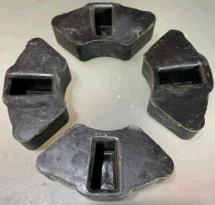 Резинка демпферная Zongshen, Lifan 125/150 (4 шт, силикон, черные) ZV-3